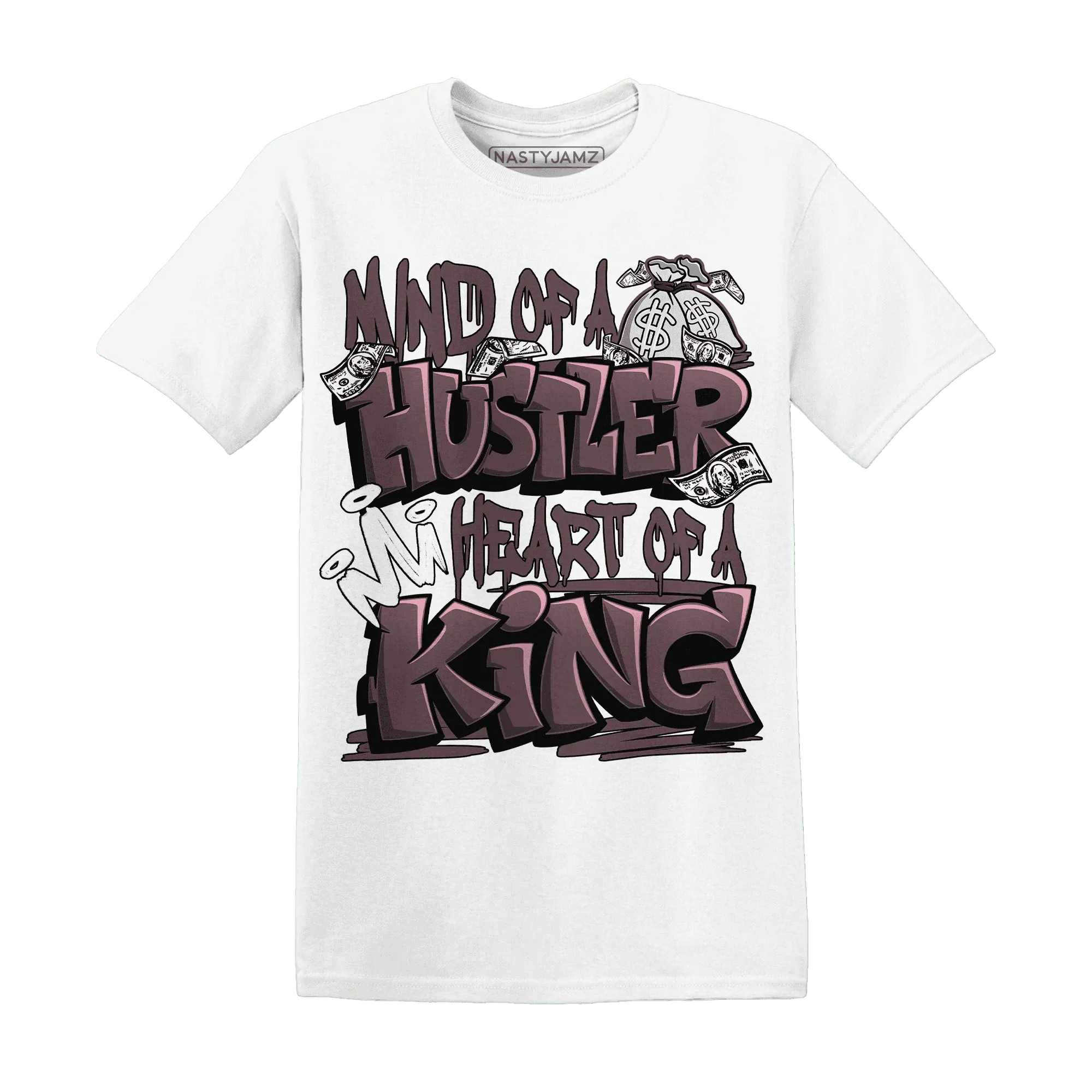 NastyJamz-Burgundy-Crush-3s-T-Shirt-Match-Hustler-Heart-King