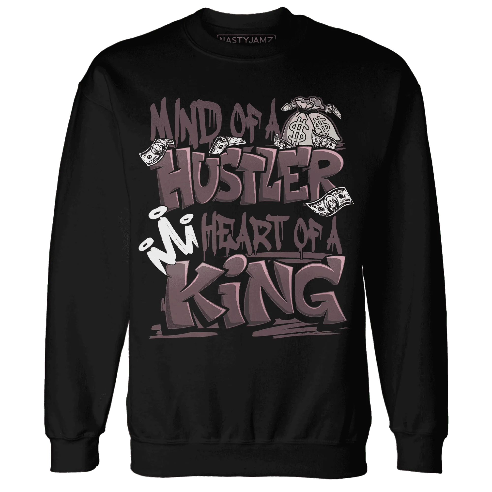 NastyJamz-Burgundy-Crush-3s-Sweatshirt-Match-Hustler-Heart-King