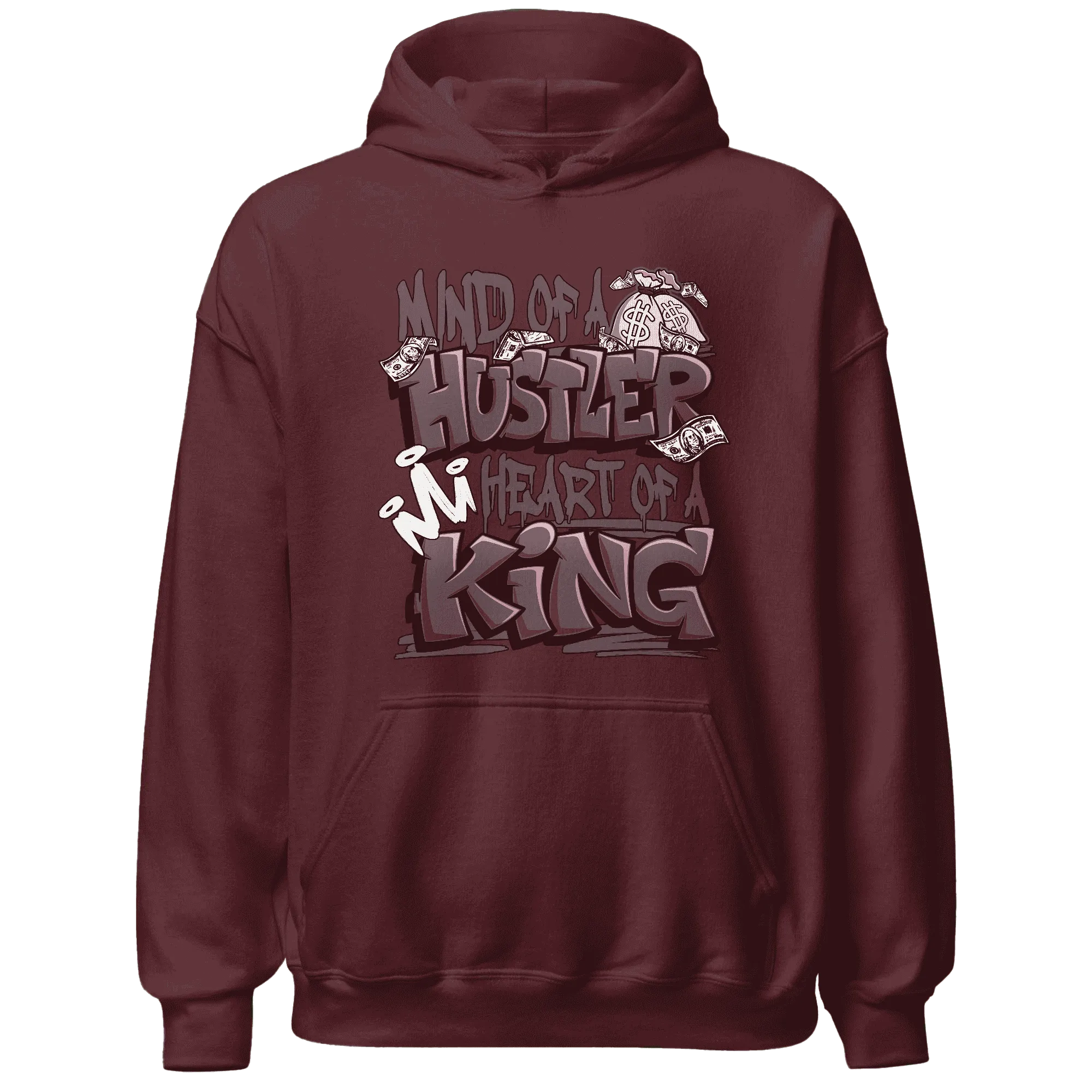 NastyJamz-Burgundy-Crush-3s-Hoodie-Match-Hustler-Heart-King