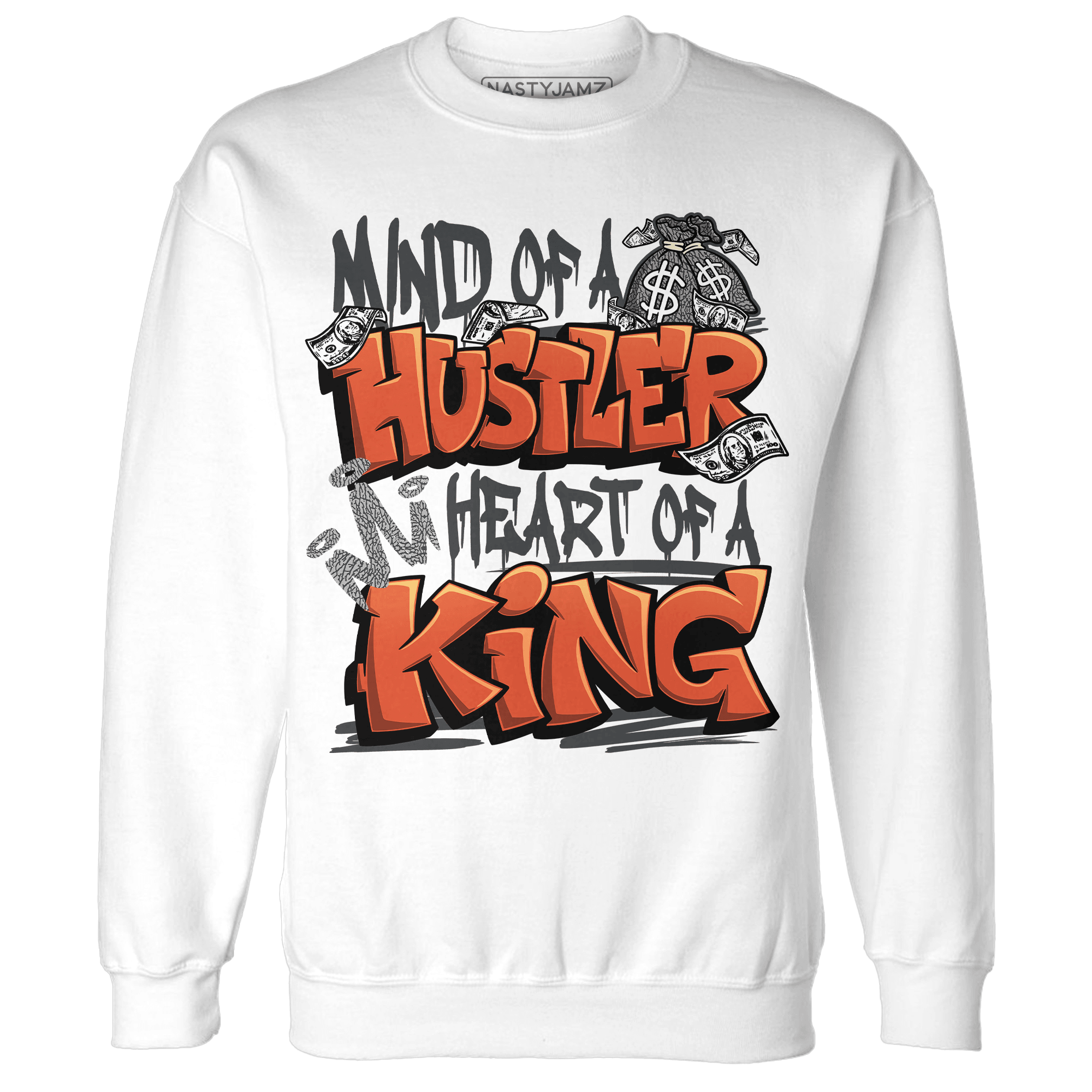 Georgia Peach 3s Sweatshirt Match Hustler Heart King - NastyJamz