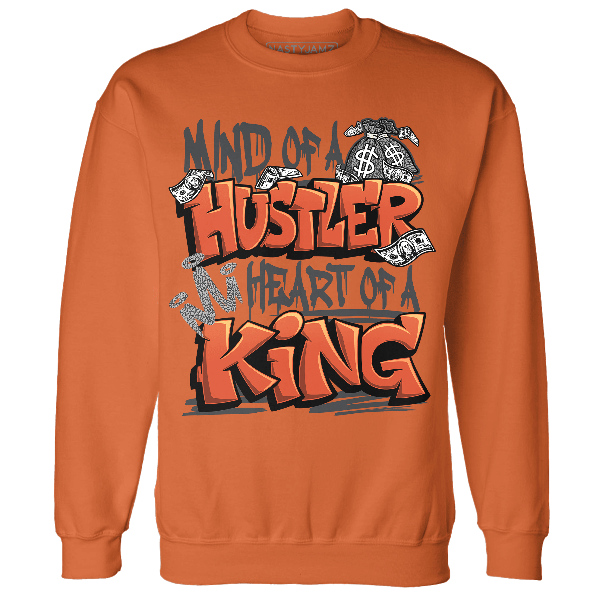 Georgia Peach 3s Sweatshirt Match Hustler Heart King - NastyJamz