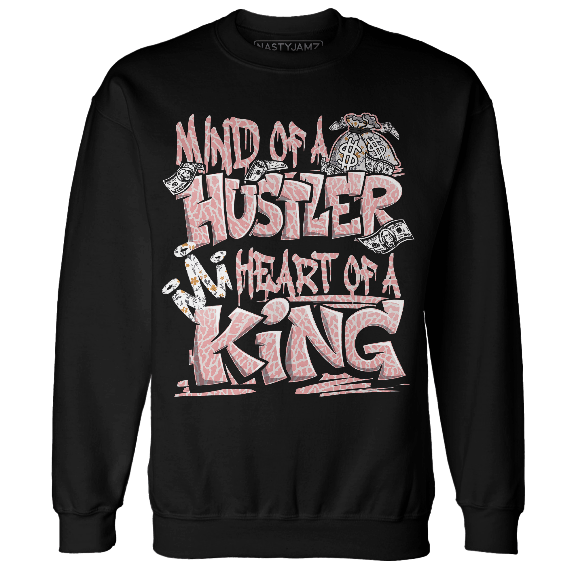 Red Stardust 3s Sweatshirt Match Hustler Heart King - NastyJamz