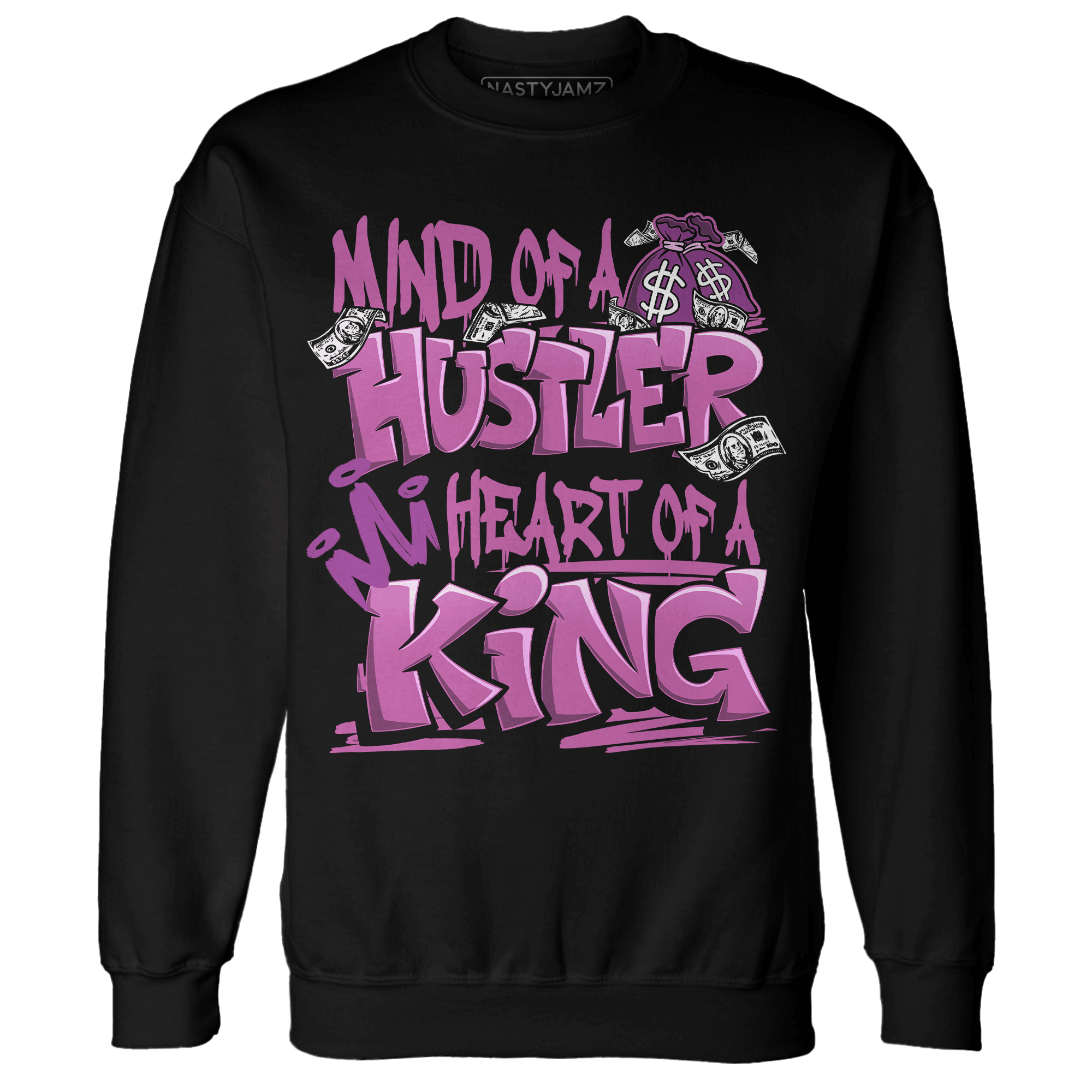 GS Hyper Violet 4s Sweatshirt Match Hustler Heart King - NastyJamz