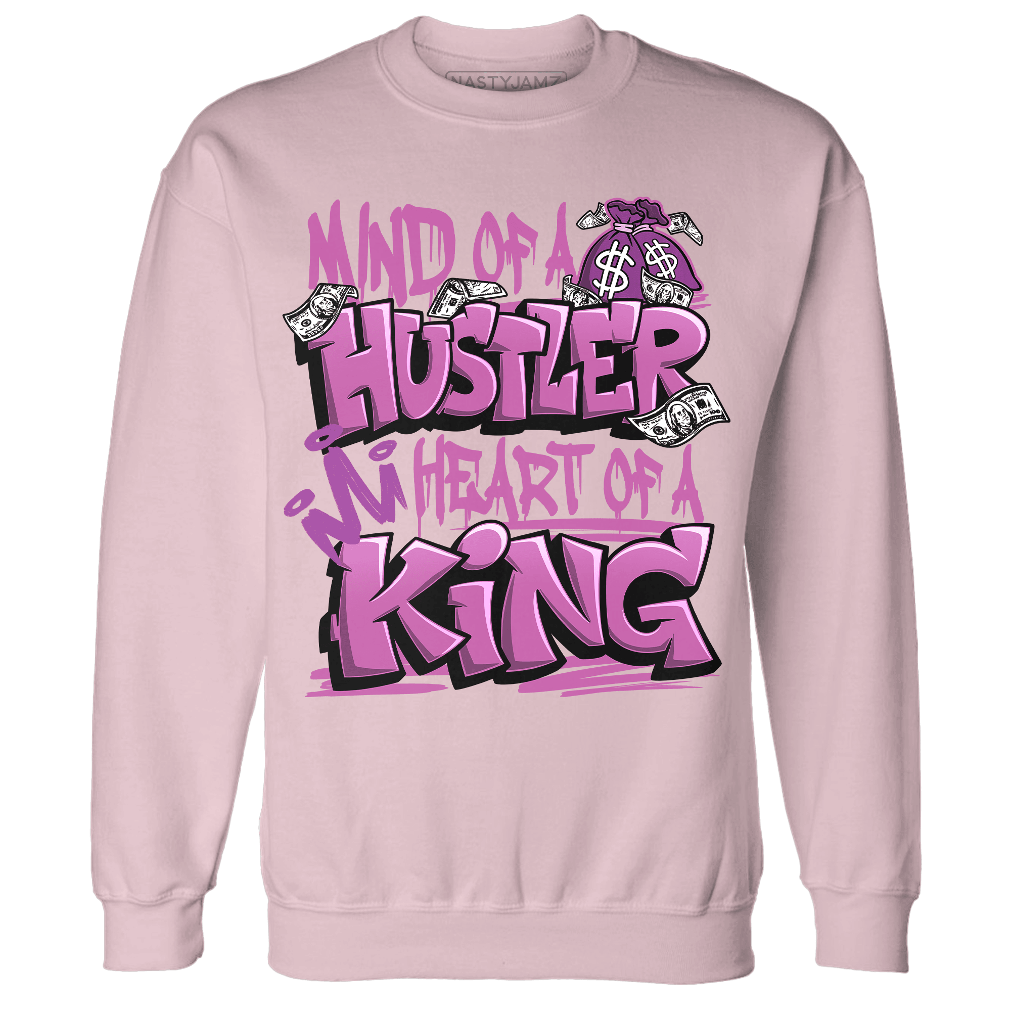 GS Hyper Violet 4s Sweatshirt Match Hustler Heart King - NastyJamz