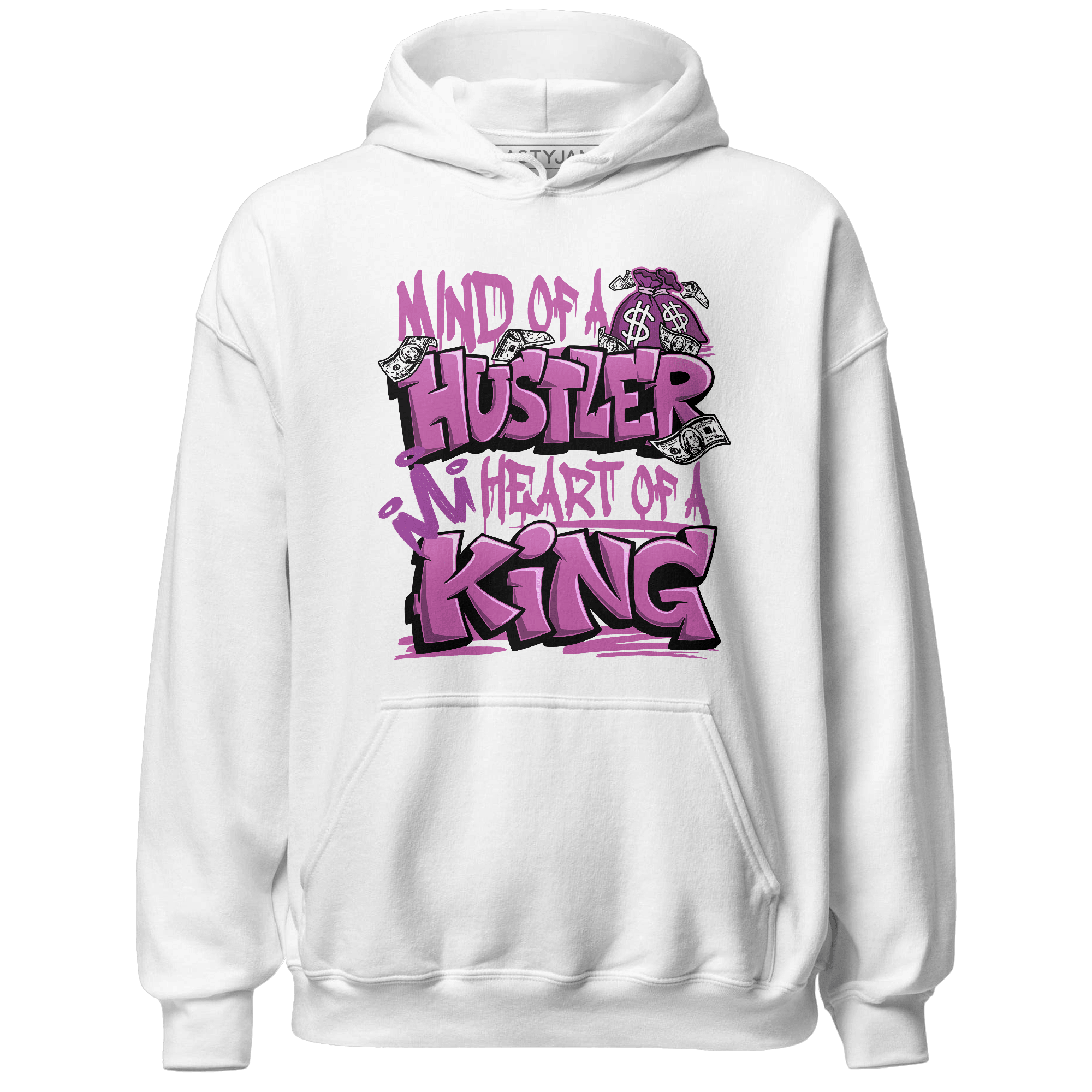 GS Hyper Violet 4s Hoodie Match Hustler Heart King - NastyJamz