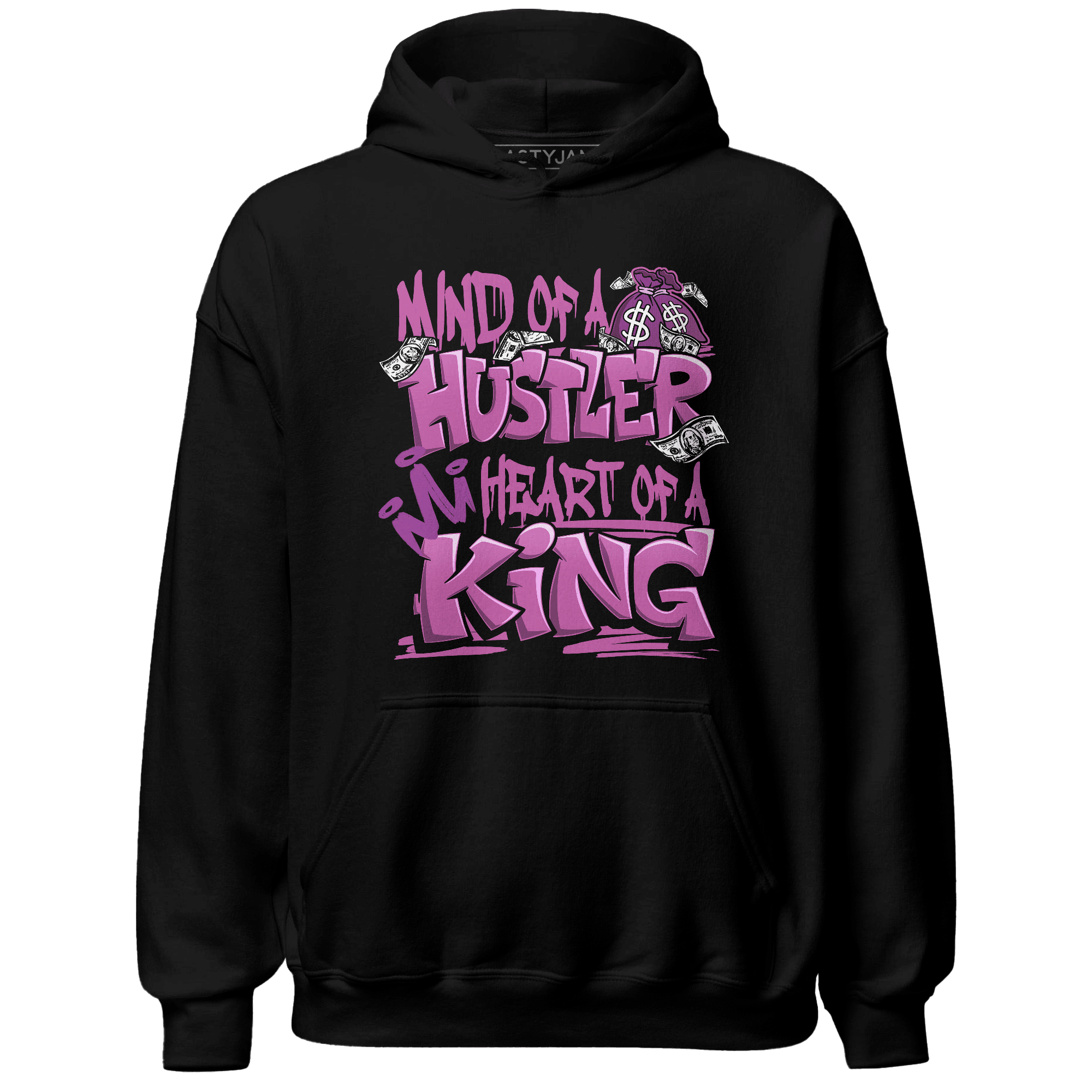 GS Hyper Violet 4s Hoodie Match Hustler Heart King - NastyJamz