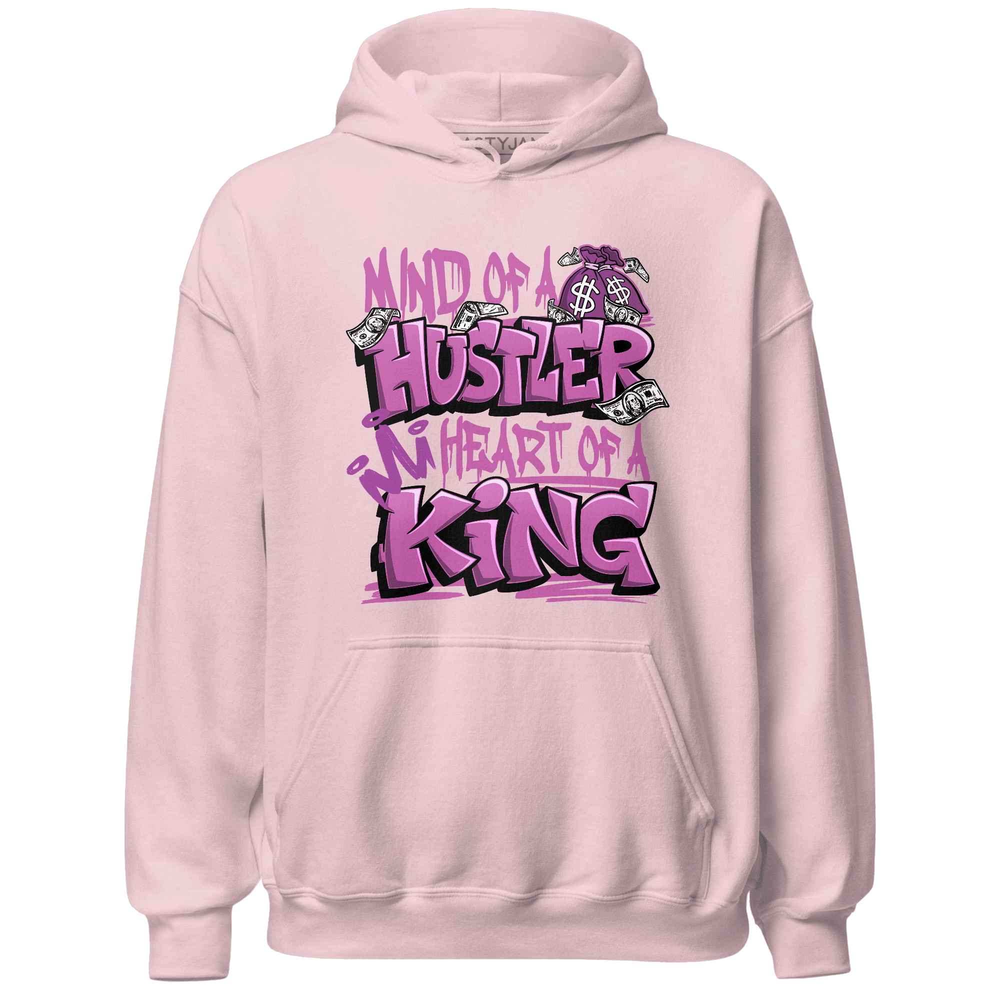 GS Hyper Violet 4s Hoodie Match Hustler Heart King - NastyJamz