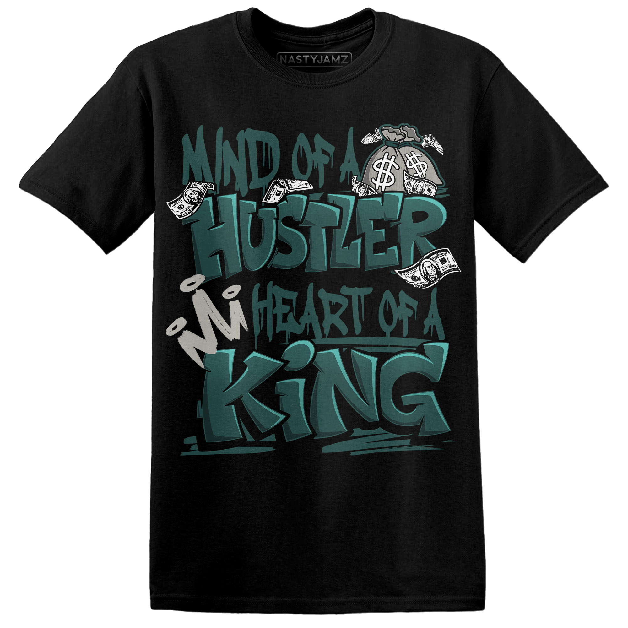 Oxidized Green 4s T Shirt Match Hustler Heart King - NastyJamz