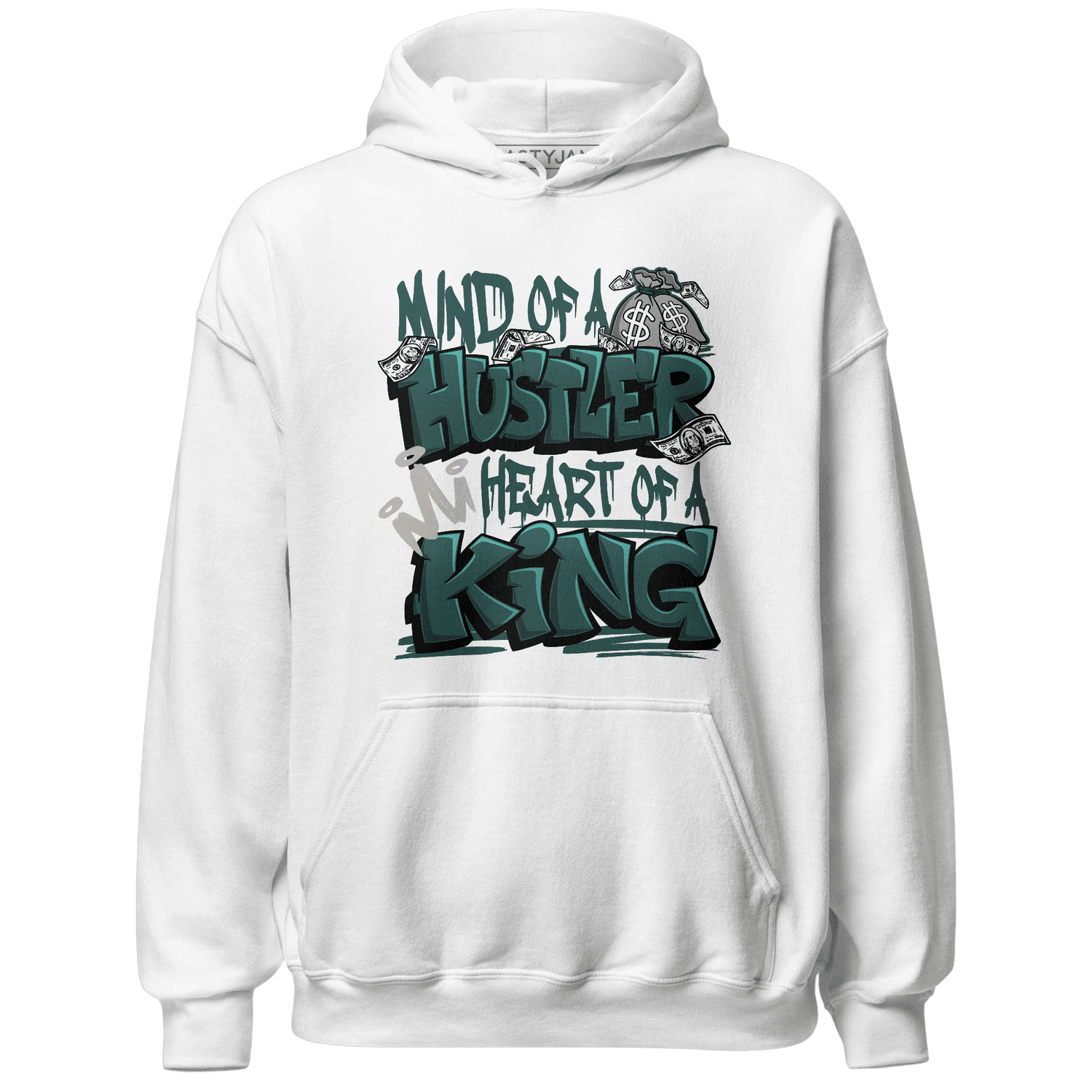Oxidized Green 4s Hoodie Match Hustler Heart King - NastyJamz