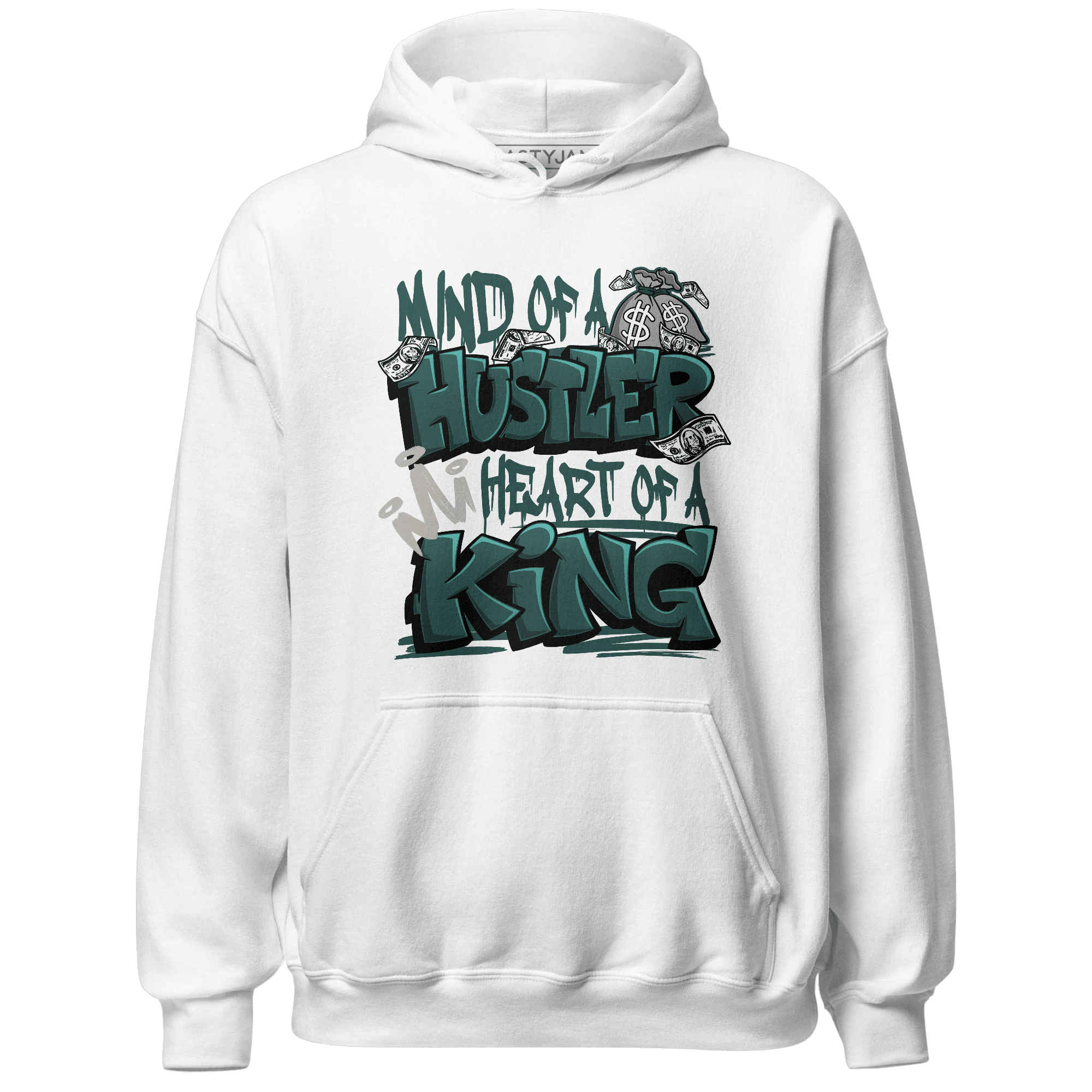 Oxidized Green 4s Hoodie Match Hustler Heart King - NastyJamz