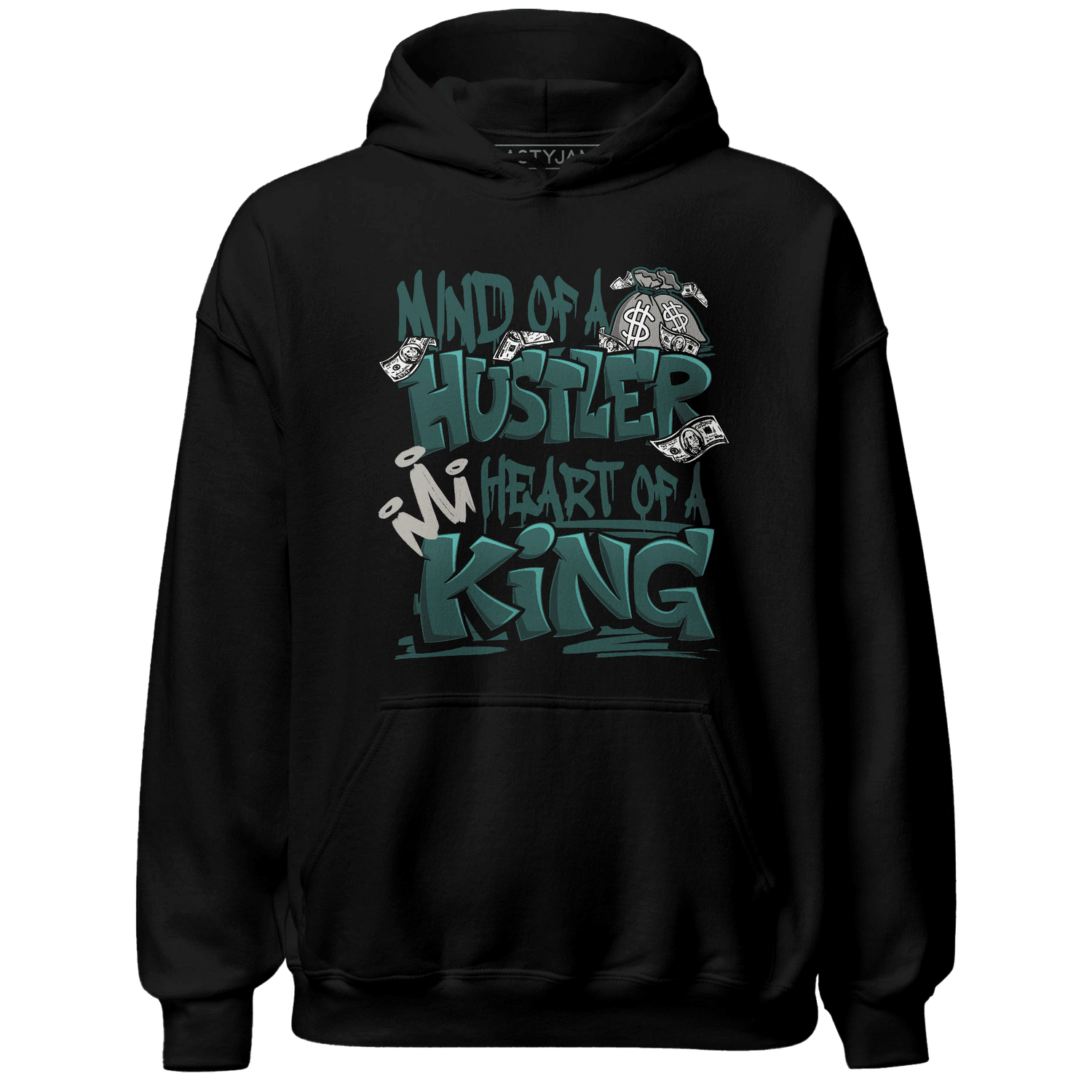 Oxidized Green 4s Hoodie Match Hustler Heart King - NastyJamz