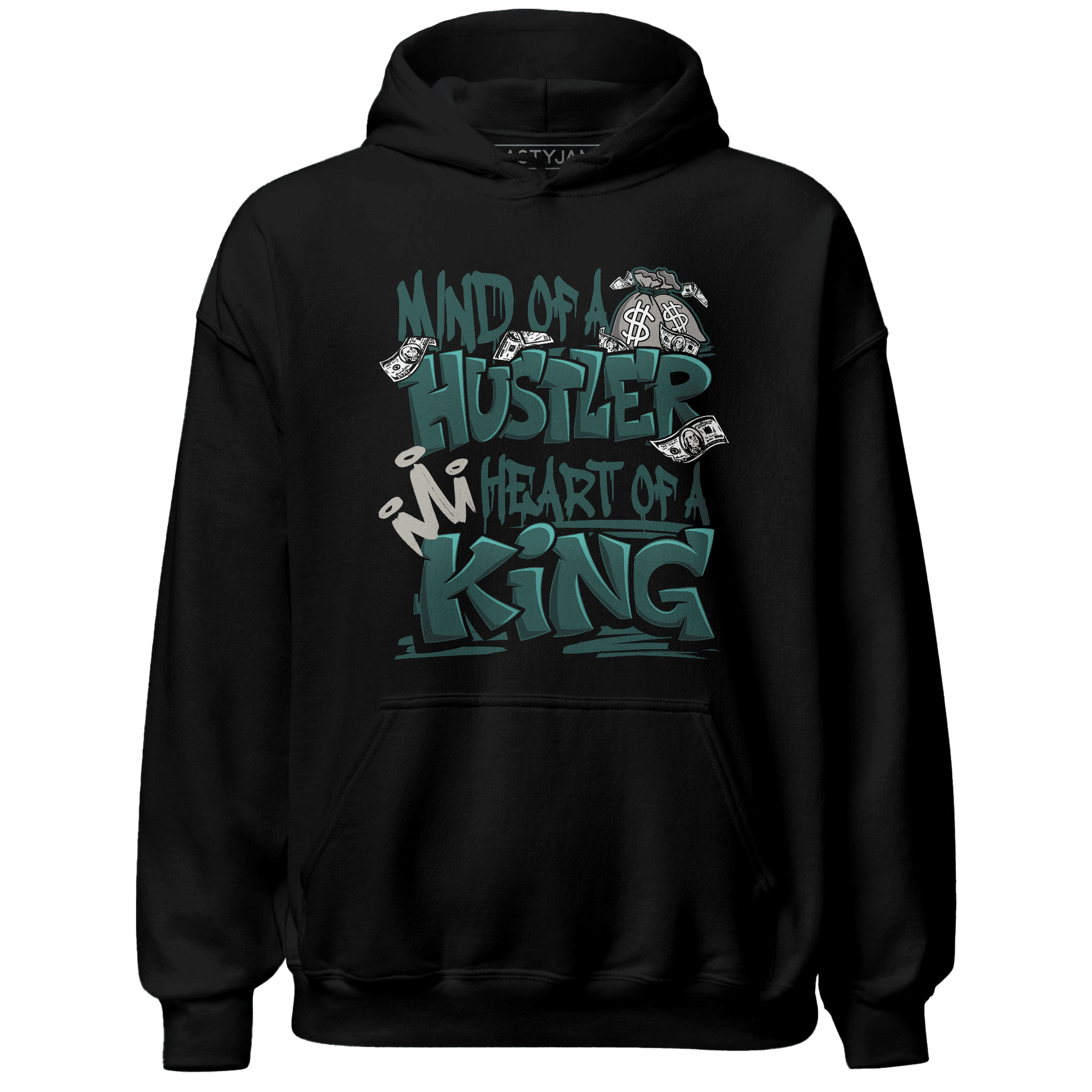 Oxidized Green 4s Hoodie Match Hustler Heart King - NastyJamz