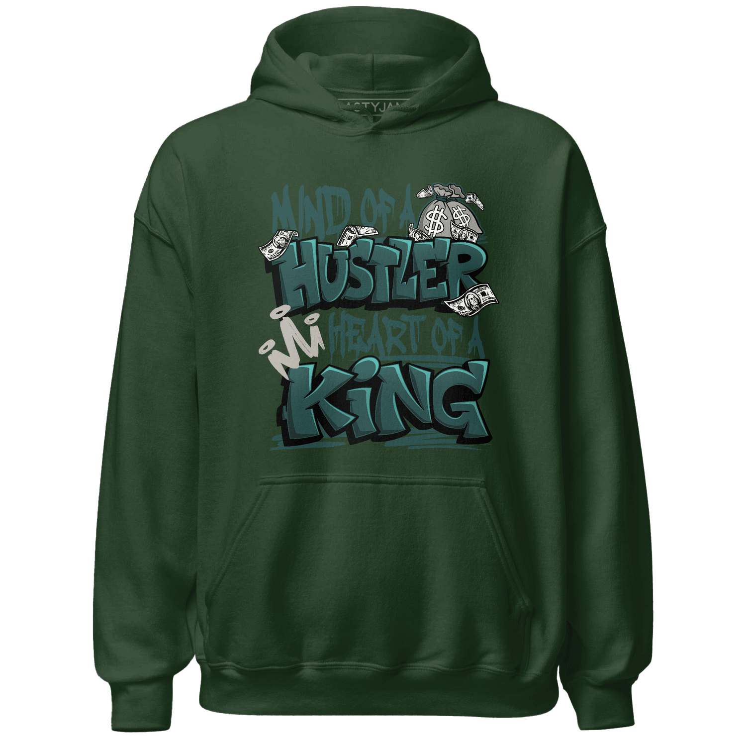 Oxidized Green 4s Hoodie Match Hustler Heart King - NastyJamz