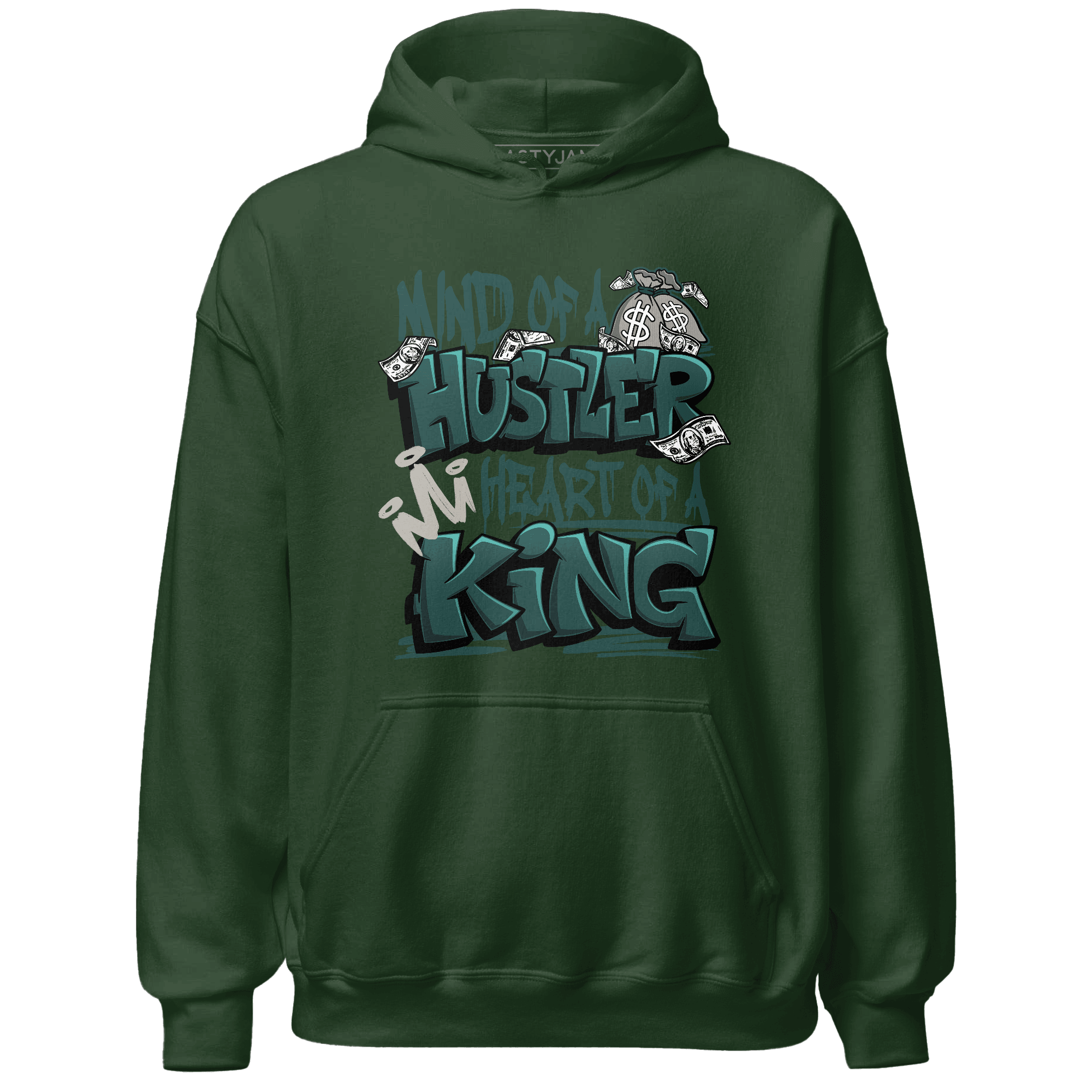 Oxidized Green 4s Hoodie Match Hustler Heart King - NastyJamz