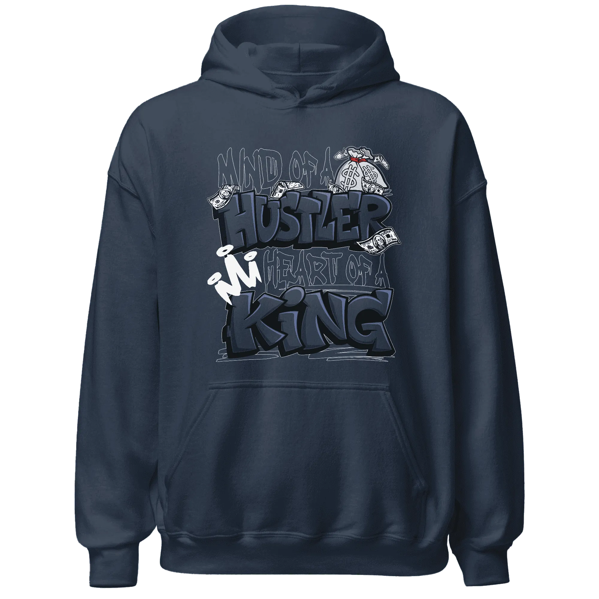 White-Navy-6s-Hoodie-Match-Hustler-Heart-King