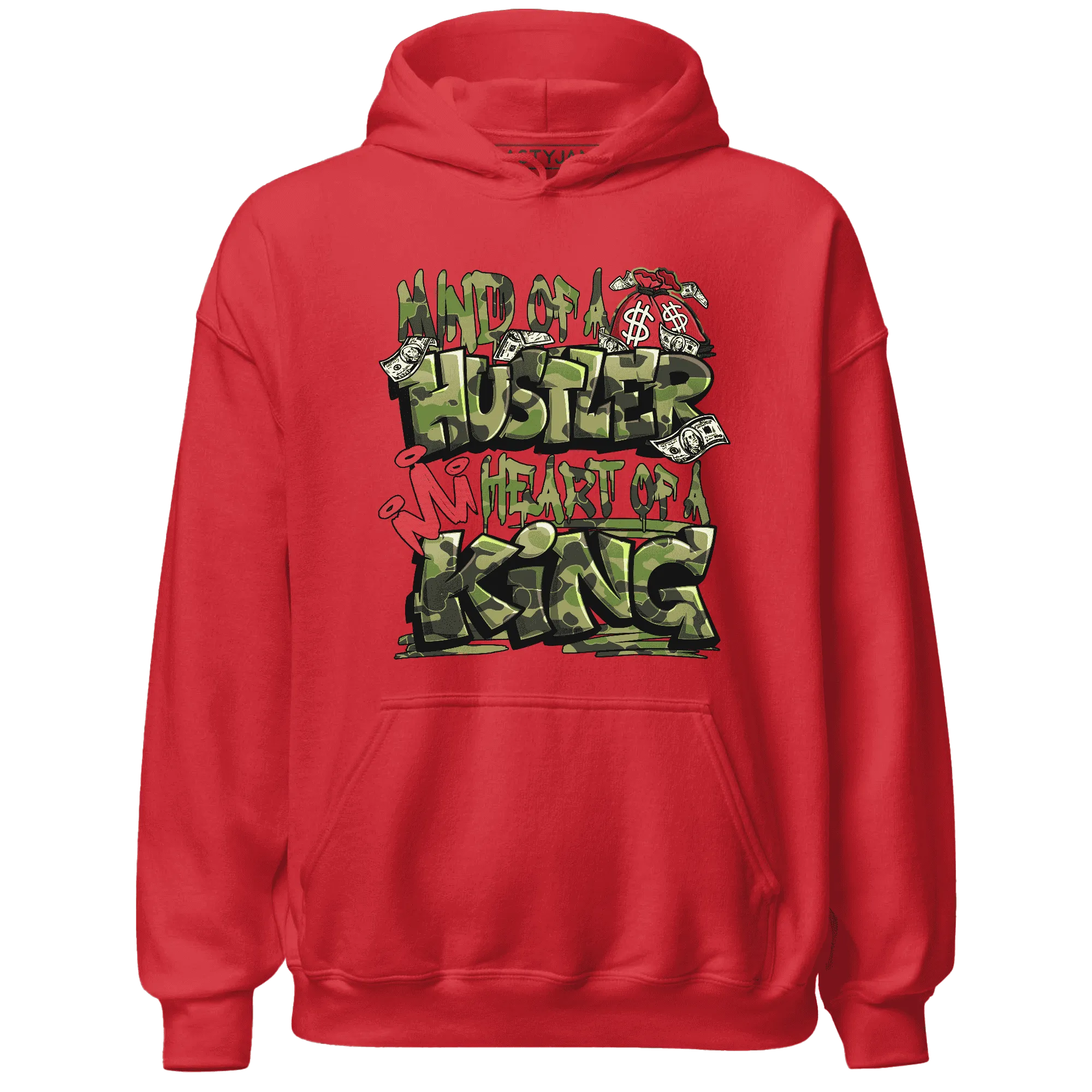 AM-90-Dark-Sage-Solar-Red-NastyJamz-Hoodie-Match-Hustler-Heart-King
