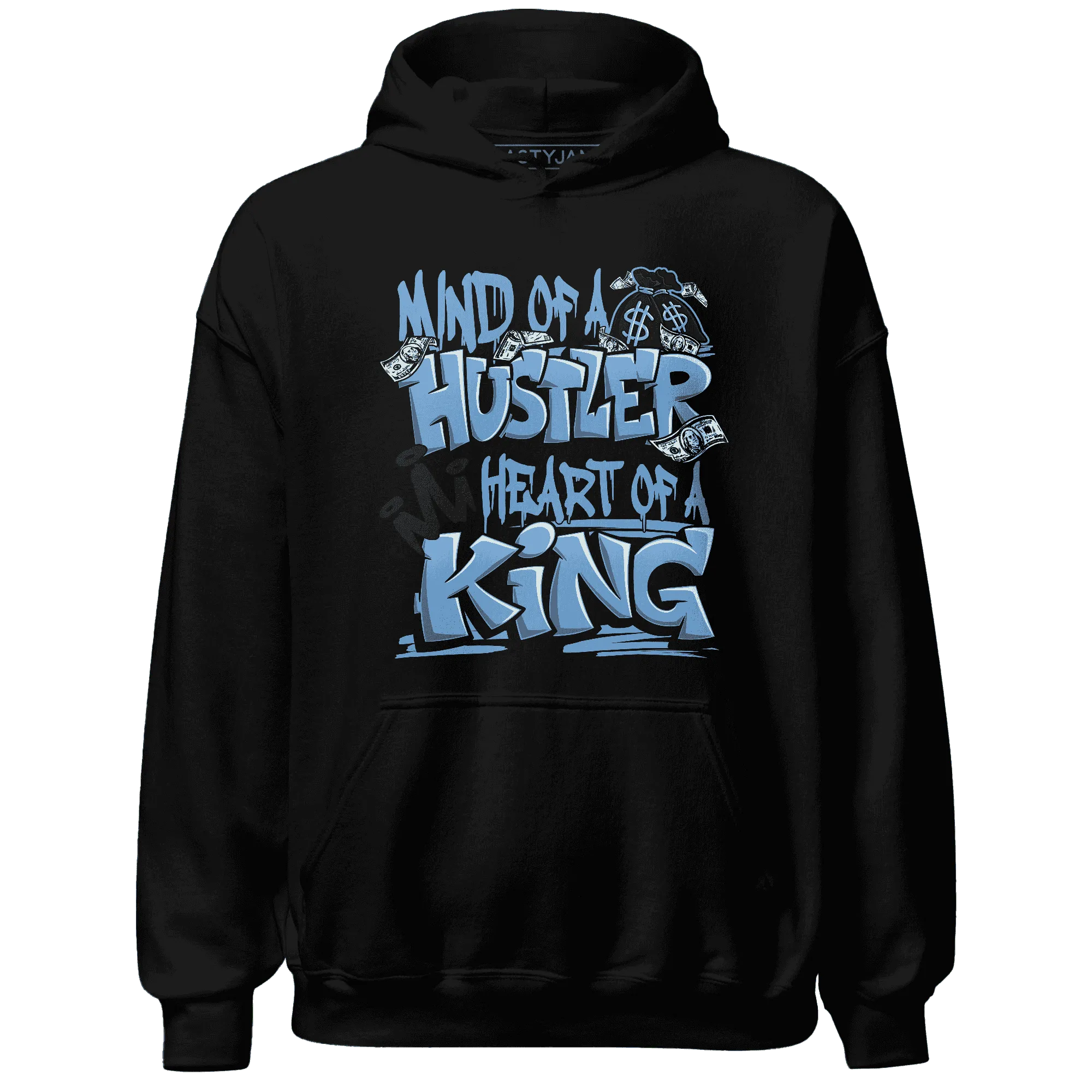 NastyJamz-AM-Plus-Black-Univercitii-Blue-Hoodie-Match-Hustler-Heart-King