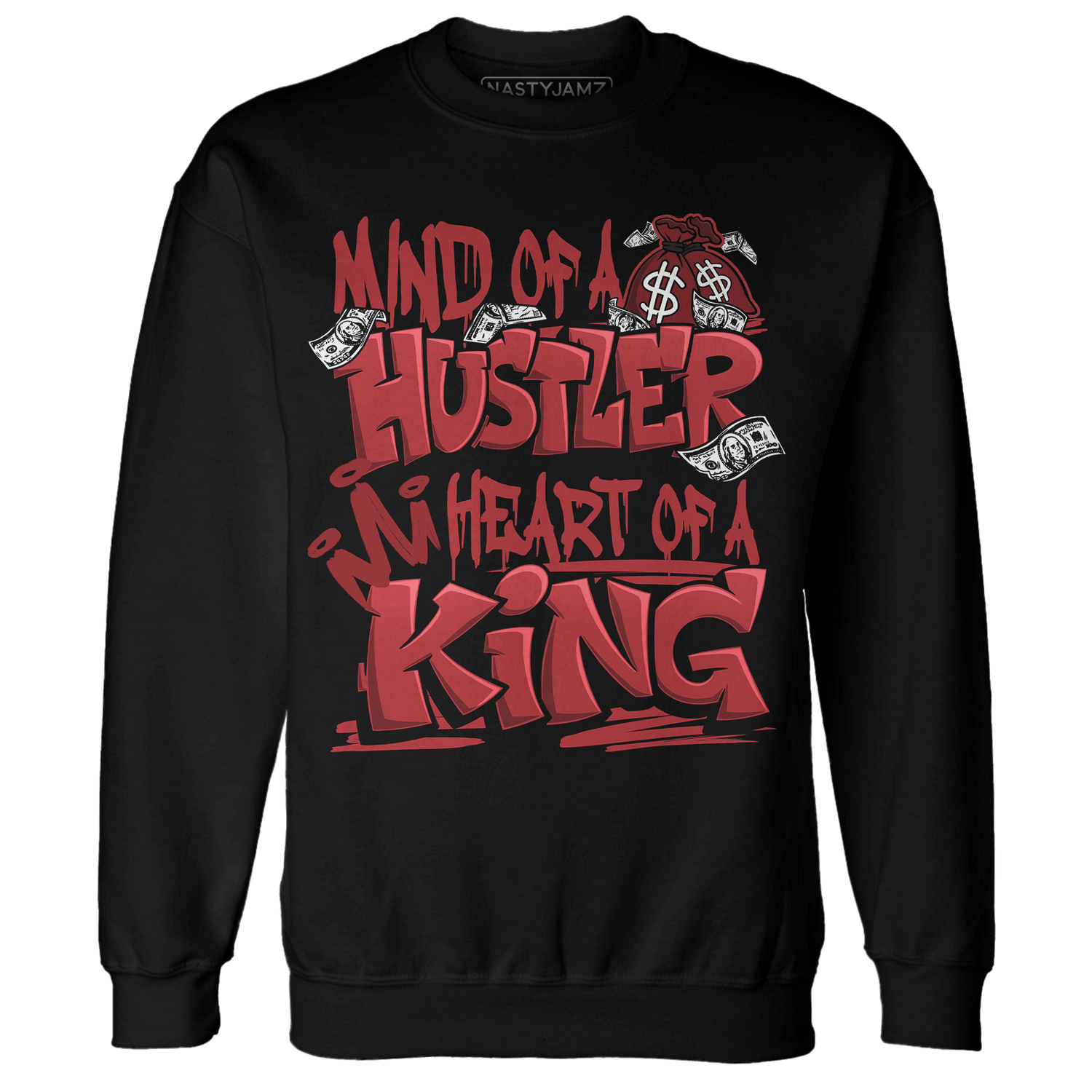 Cherry 12s Sweatshirt Match Hustler Heart King - NastyJamz