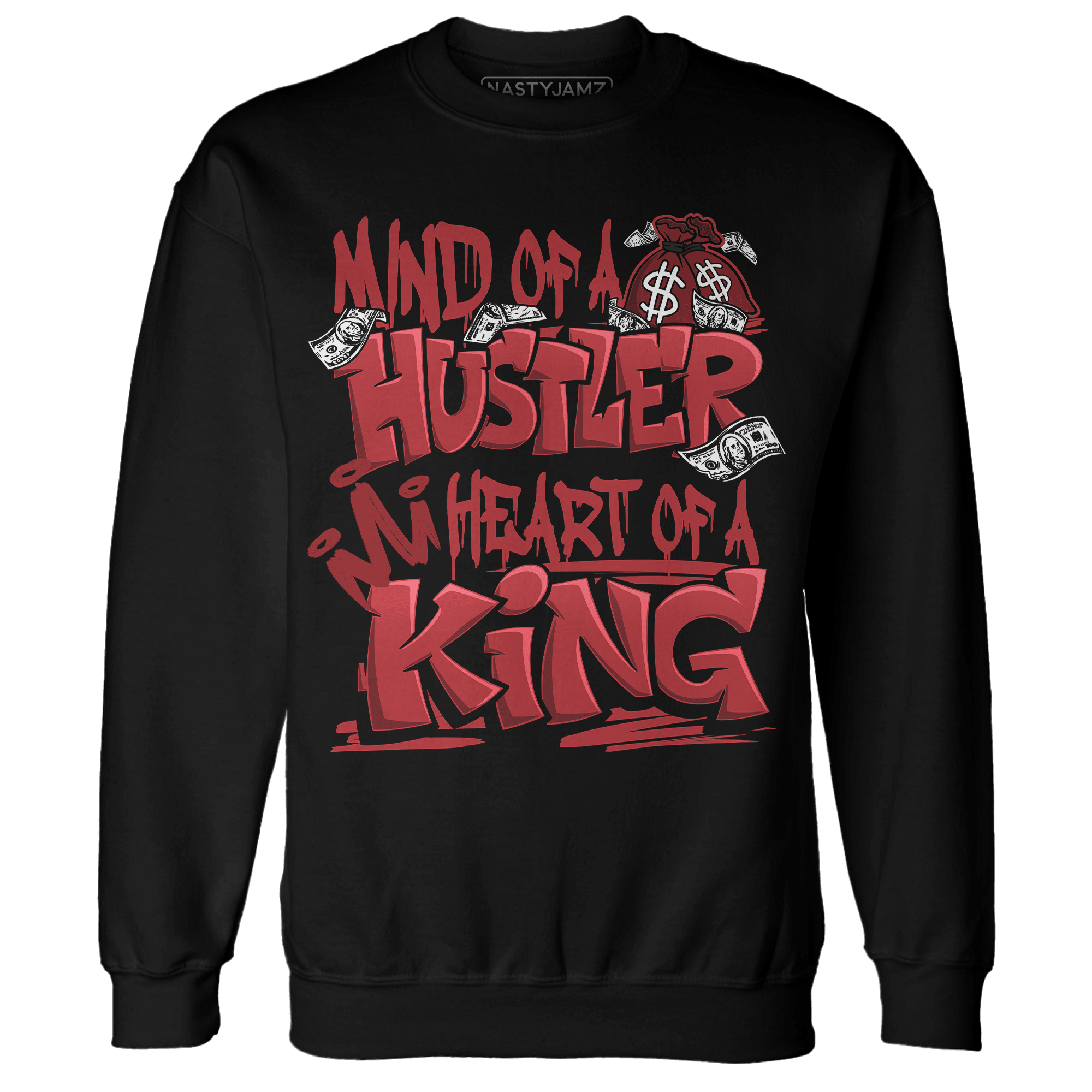 Cherry 12s Sweatshirt Match Hustler Heart King - NastyJamz