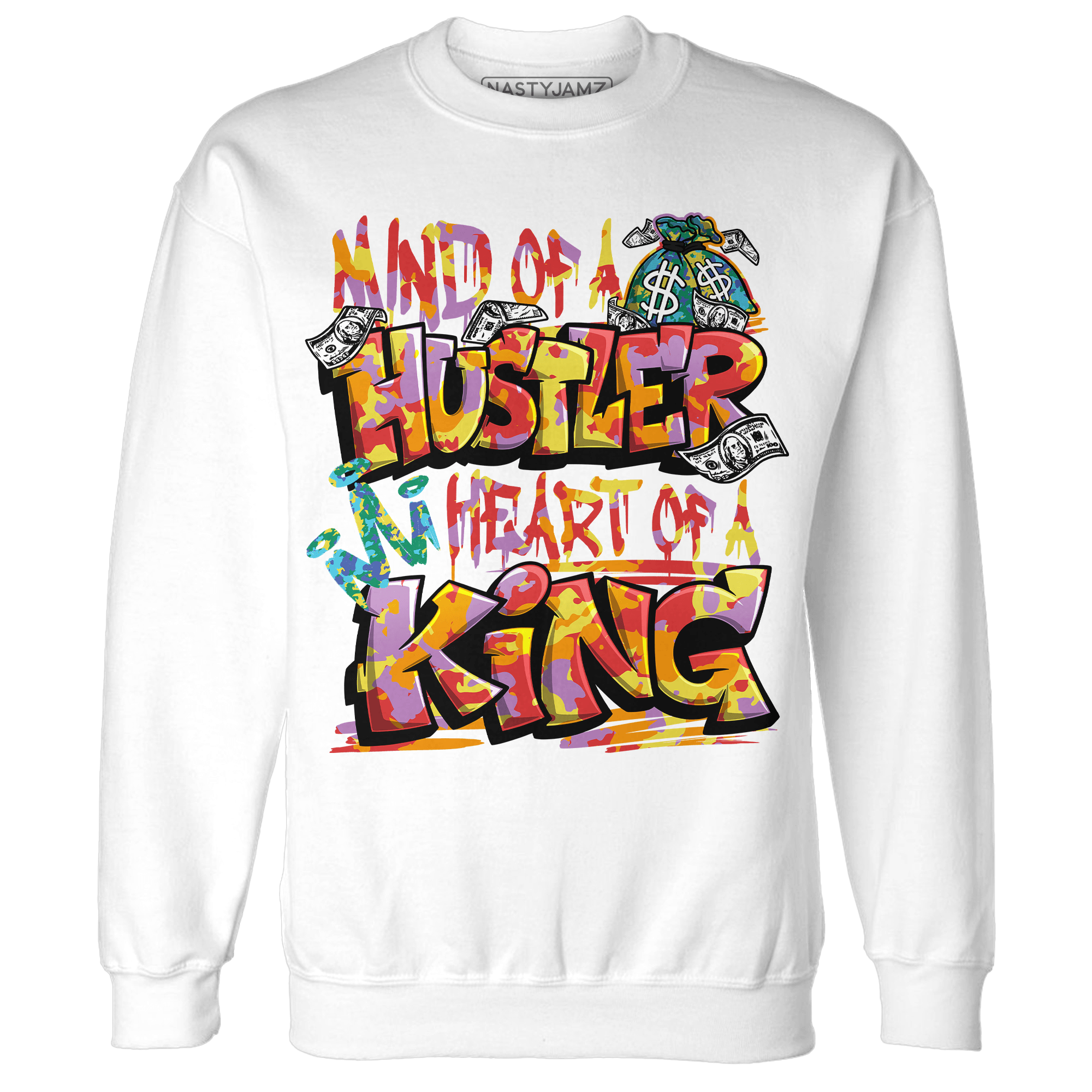 Mid GS Six Championships 1s Sweatshirt Match Hustler Heart King - NastyJamz
