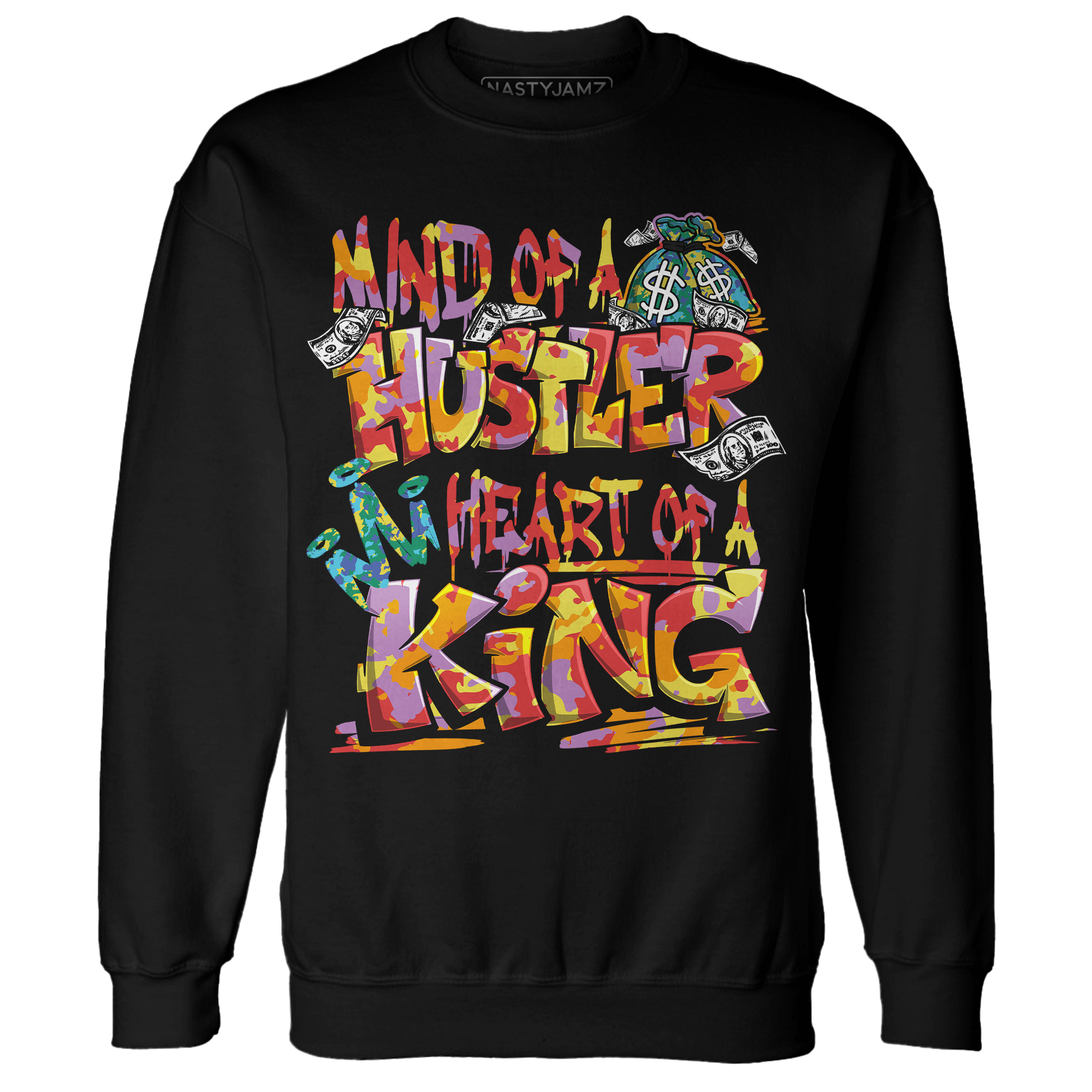Mid GS Six Championships 1s Sweatshirt Match Hustler Heart King - NastyJamz