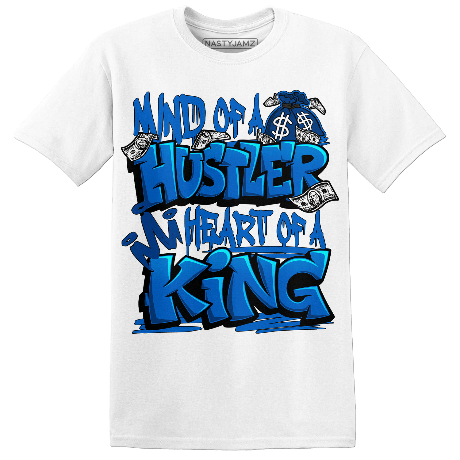 Royal Reimagined 1s T Shirt Match Hustler Heart King - NastyJamz