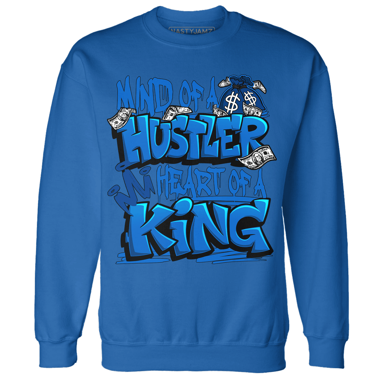 Royal Reimagined 1s Sweatshirt Match Hustler Heart King - NastyJamz