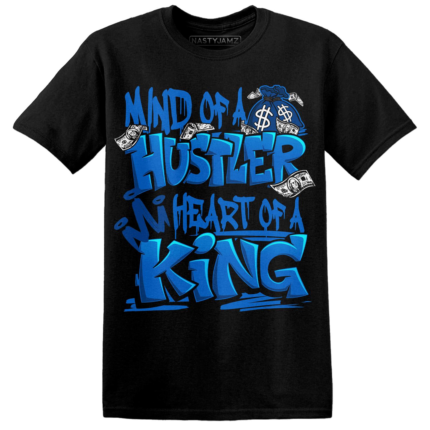 Royal Reimagined 1s T Shirt Match Hustler Heart King - NastyJamz