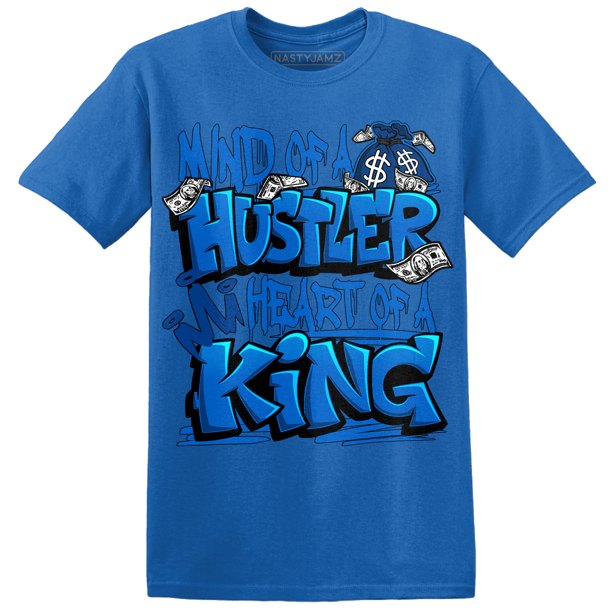 Royal Reimagined 1s T Shirt Match Hustler Heart King - NastyJamz