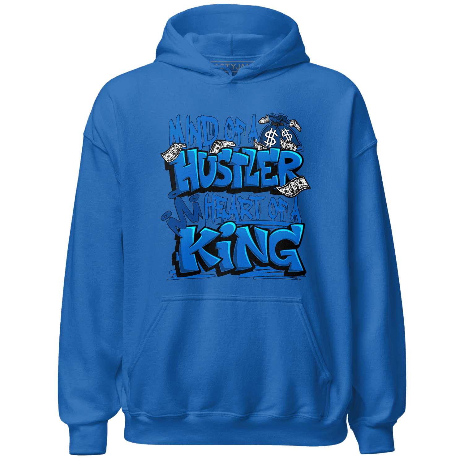 Royal Reimagined 1s Hoodie Match Hustler Heart King - NastyJamz