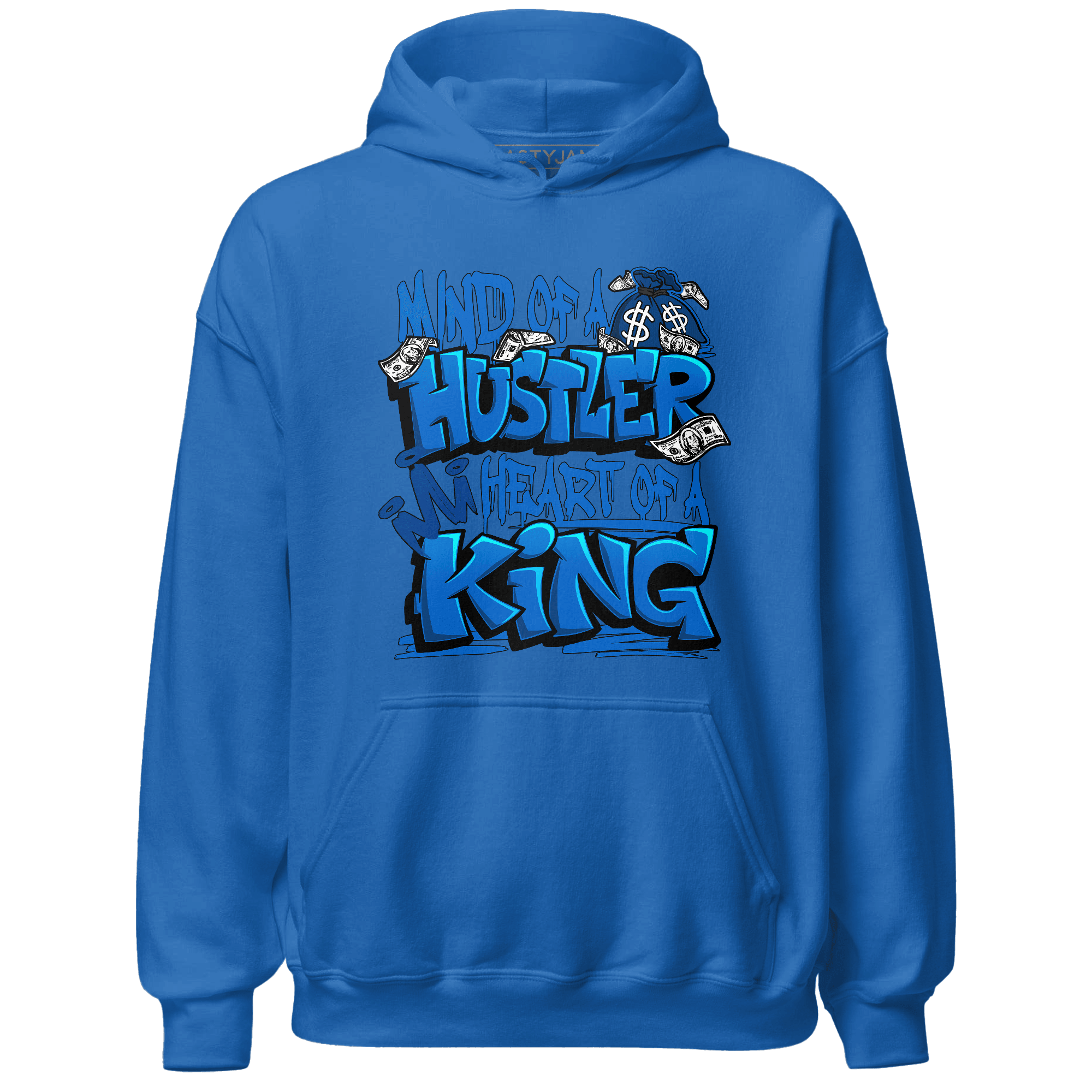 Royal Reimagined 1s Hoodie Match Hustler Heart King - NastyJamz