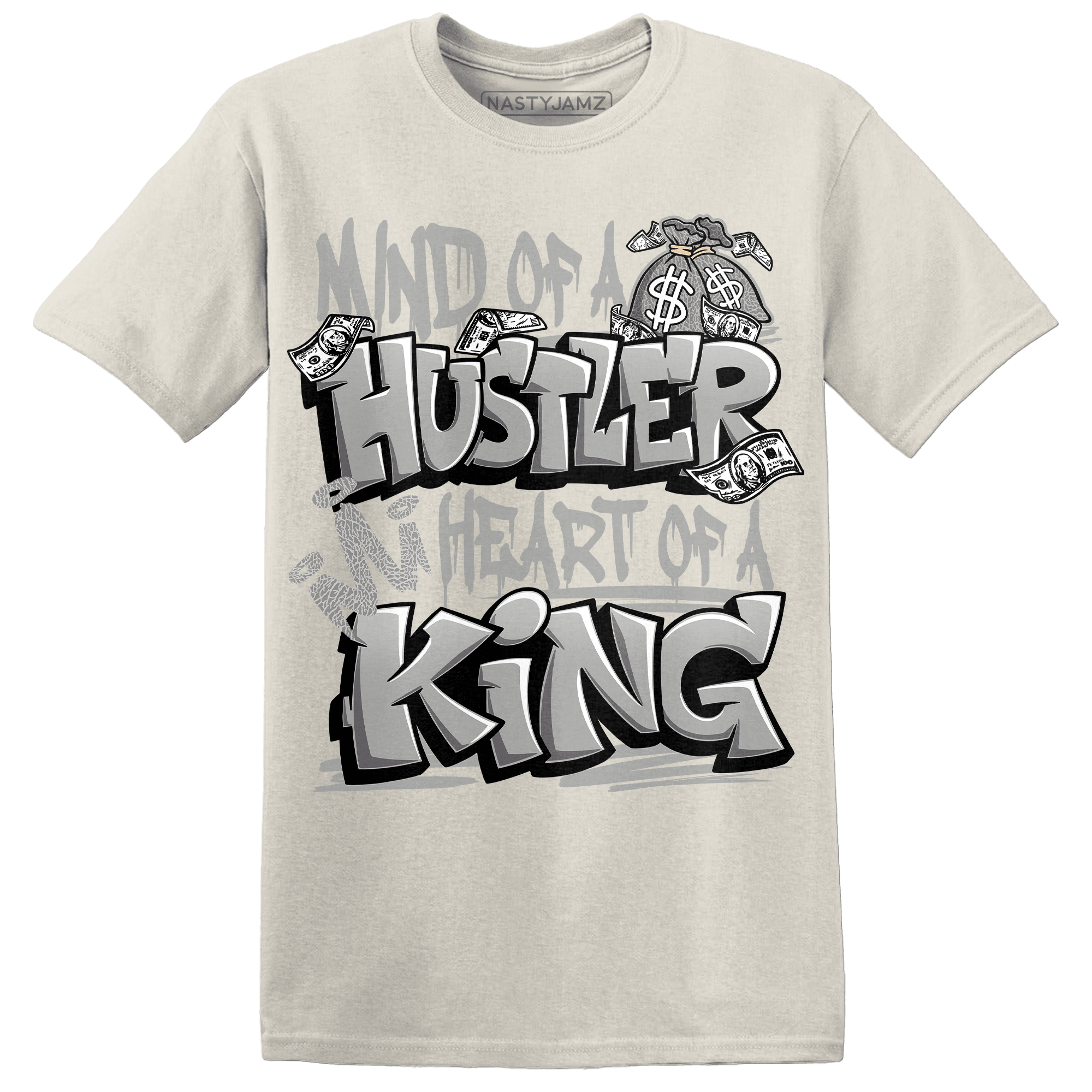Craft Ivory 3s T Shirt Match Hustler Heart King - NastyJamz