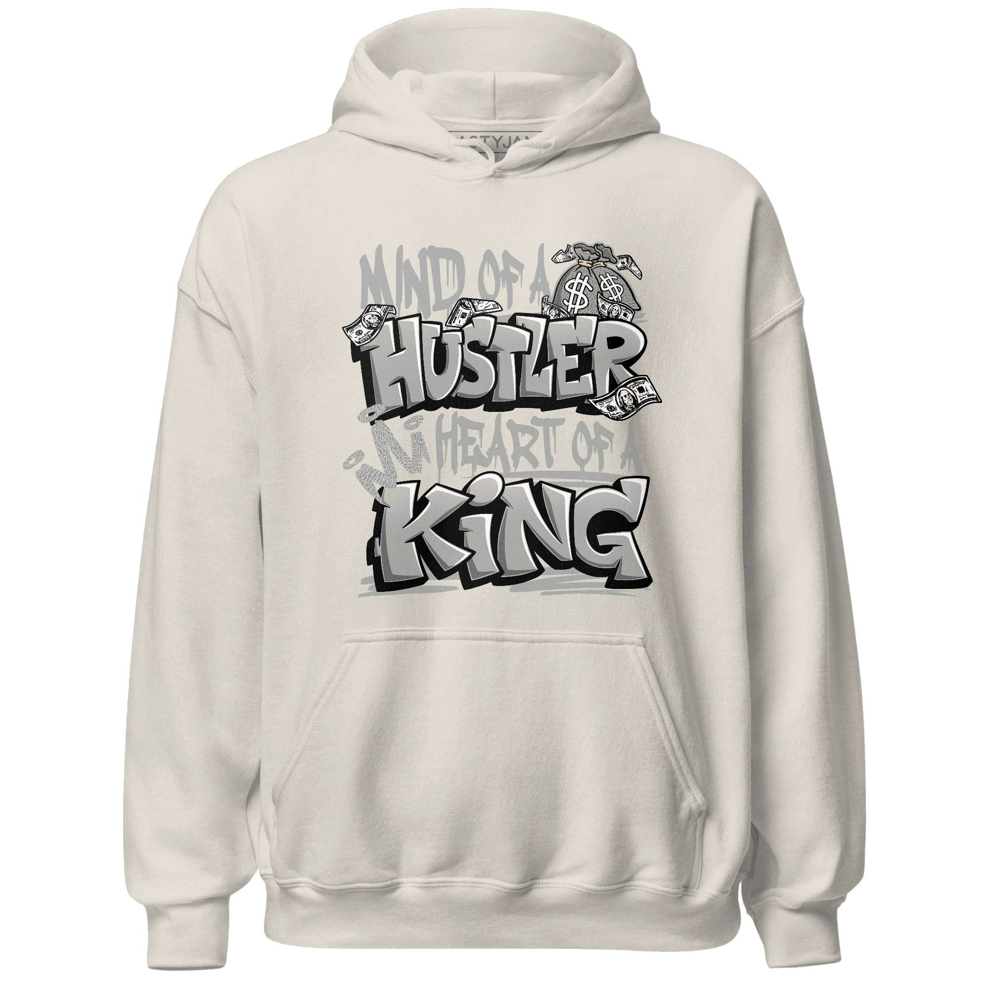 Craft Ivory 3s Hoodie Match Hustler Heart King - NastyJamz
