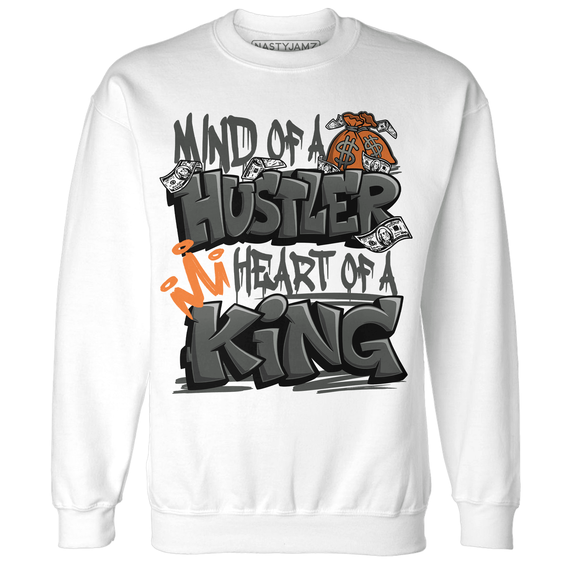 Fear Pack 3s Sweatshirt Match Hustler Heart King - NastyJamz