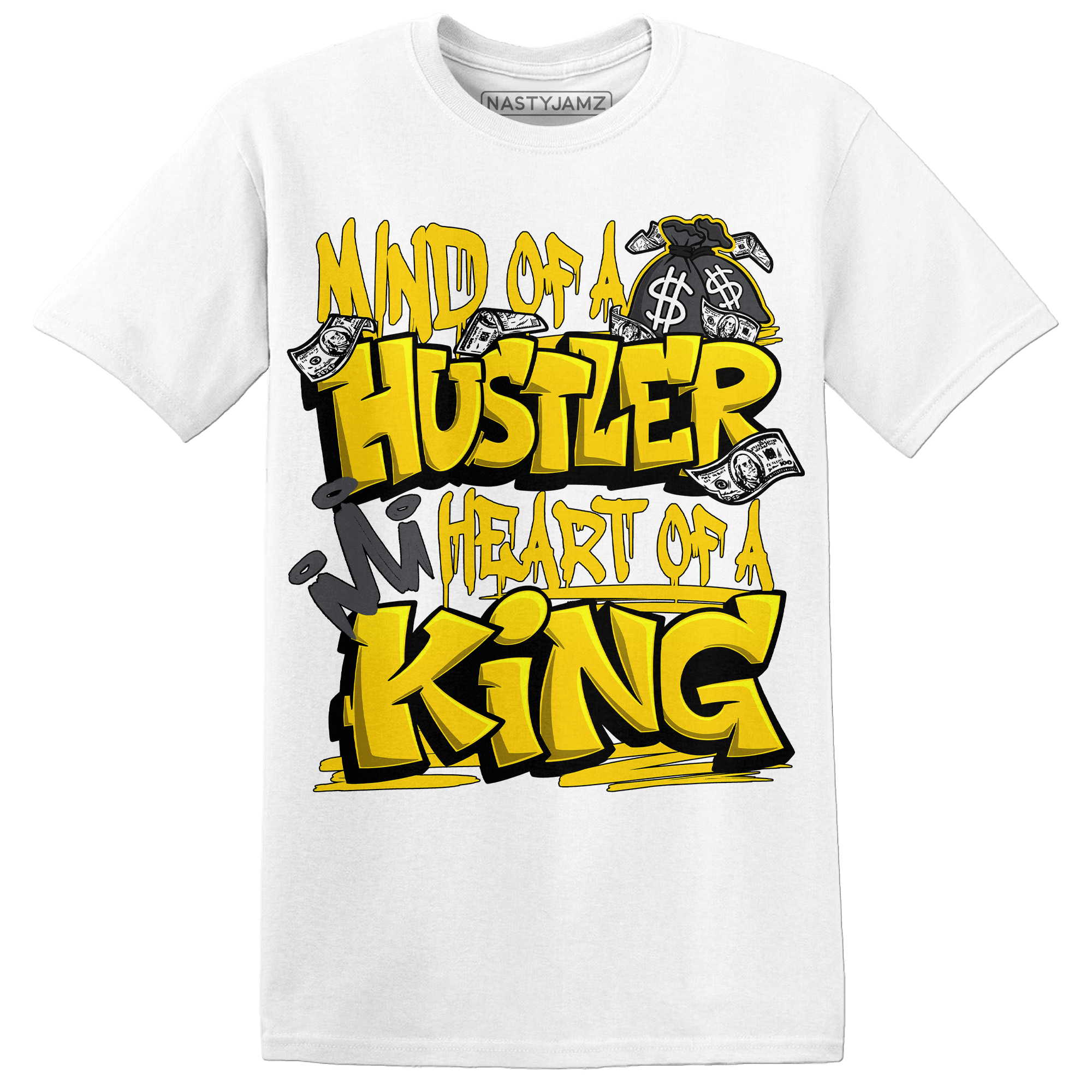 Thunder 4s T Shirt Match Hustler Heart King - NastyJamz