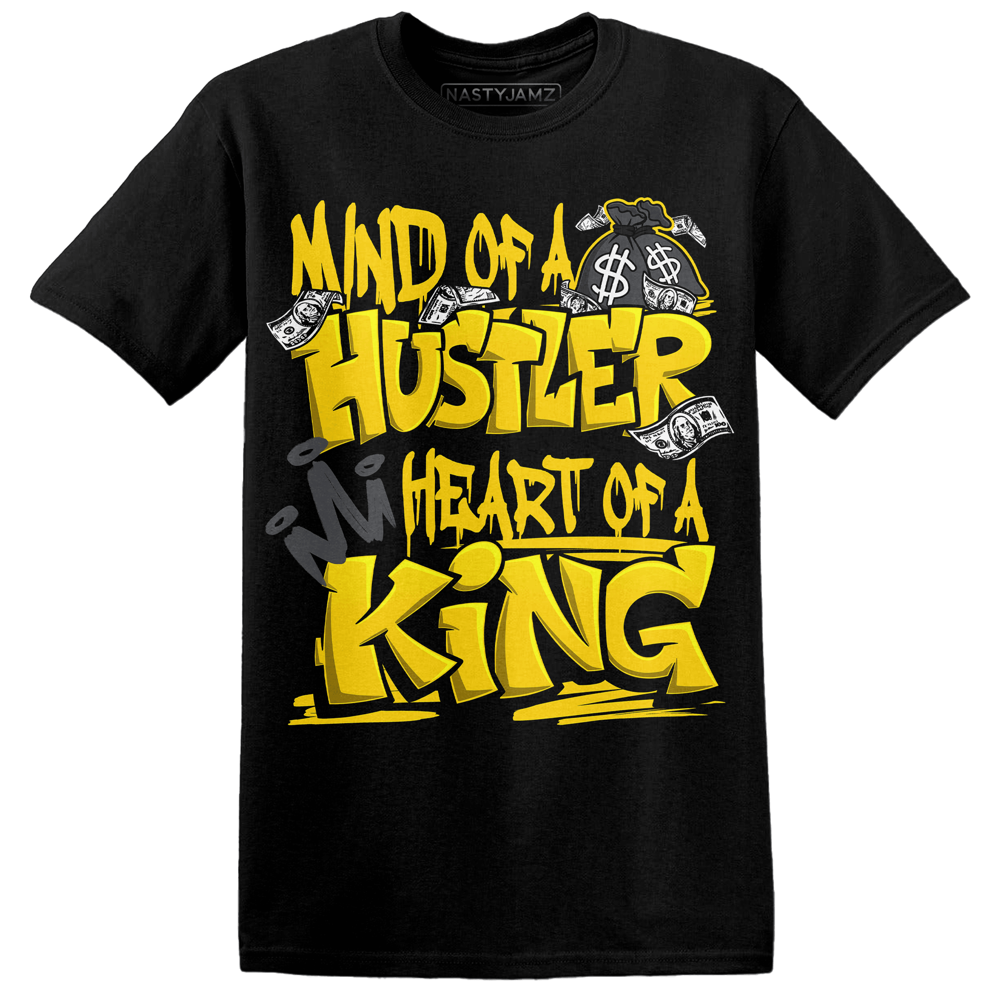 Thunder 4s T Shirt Match Hustler Heart King - NastyJamz