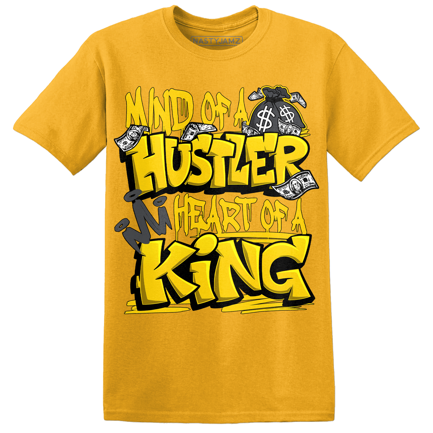 Thunder 4s T Shirt Match Hustler Heart King - NastyJamz