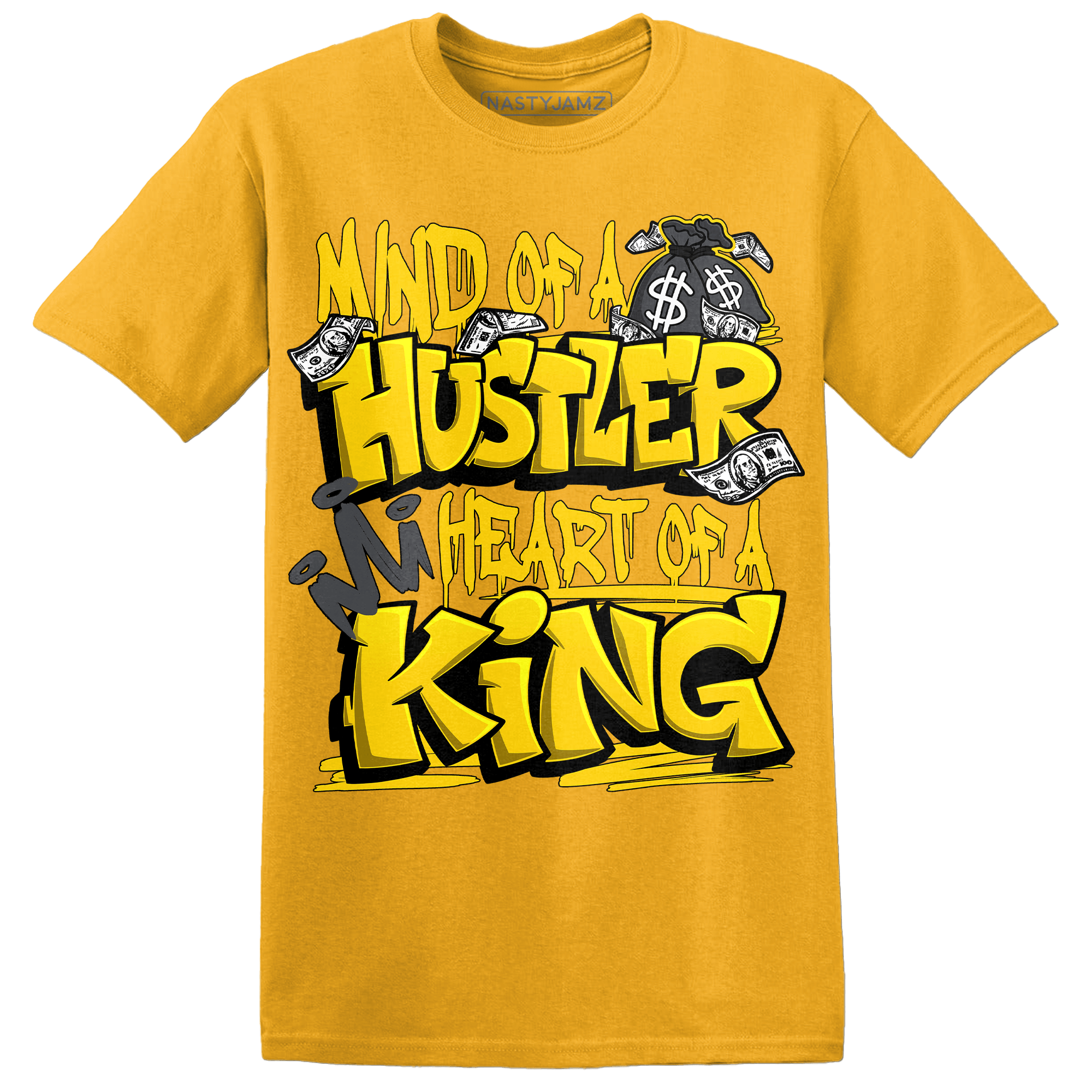 Thunder 4s T Shirt Match Hustler Heart King - NastyJamz