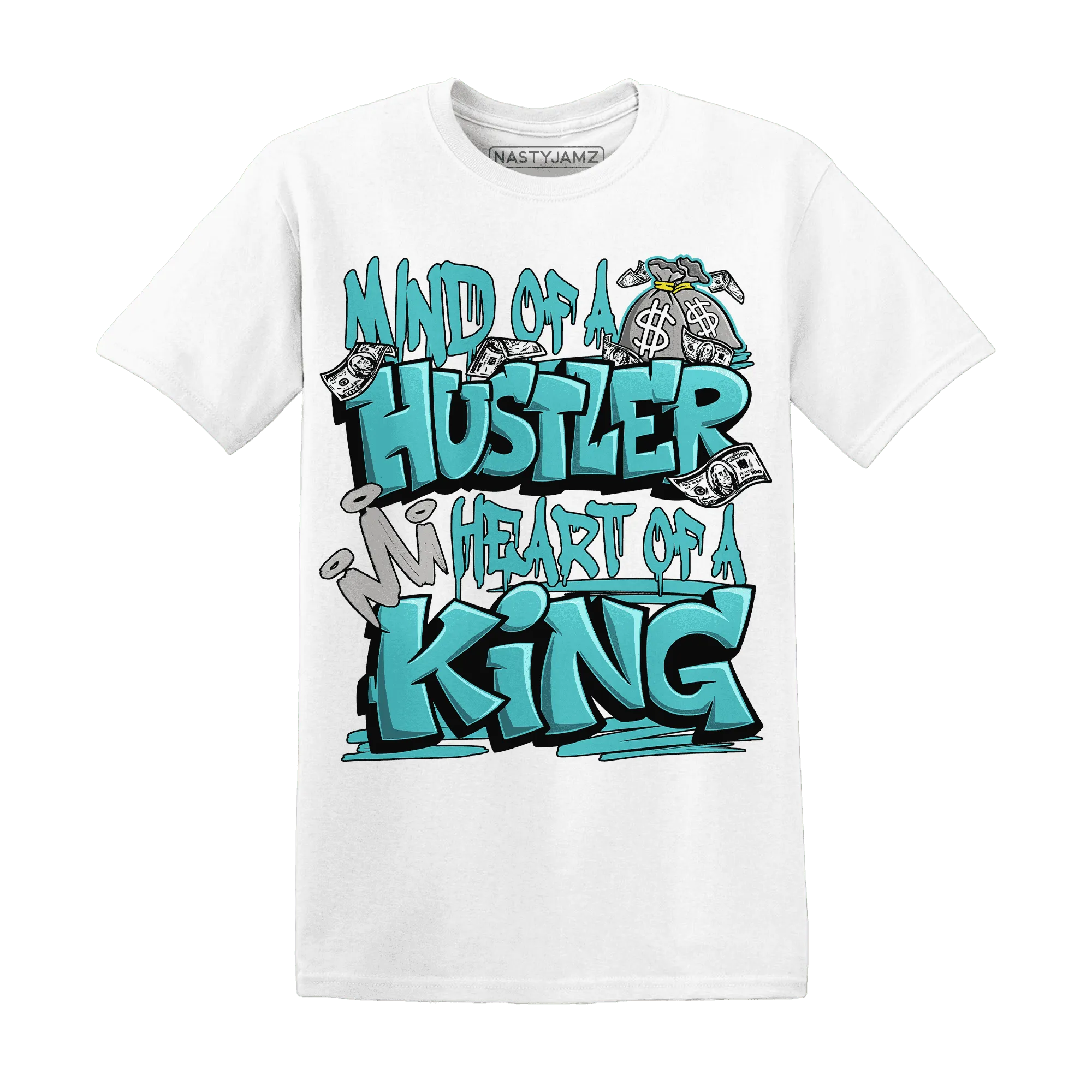 NastyJamz-NBL-Cyan-Burst-9060-T-Shirt-Match-Hustler-Heart-King