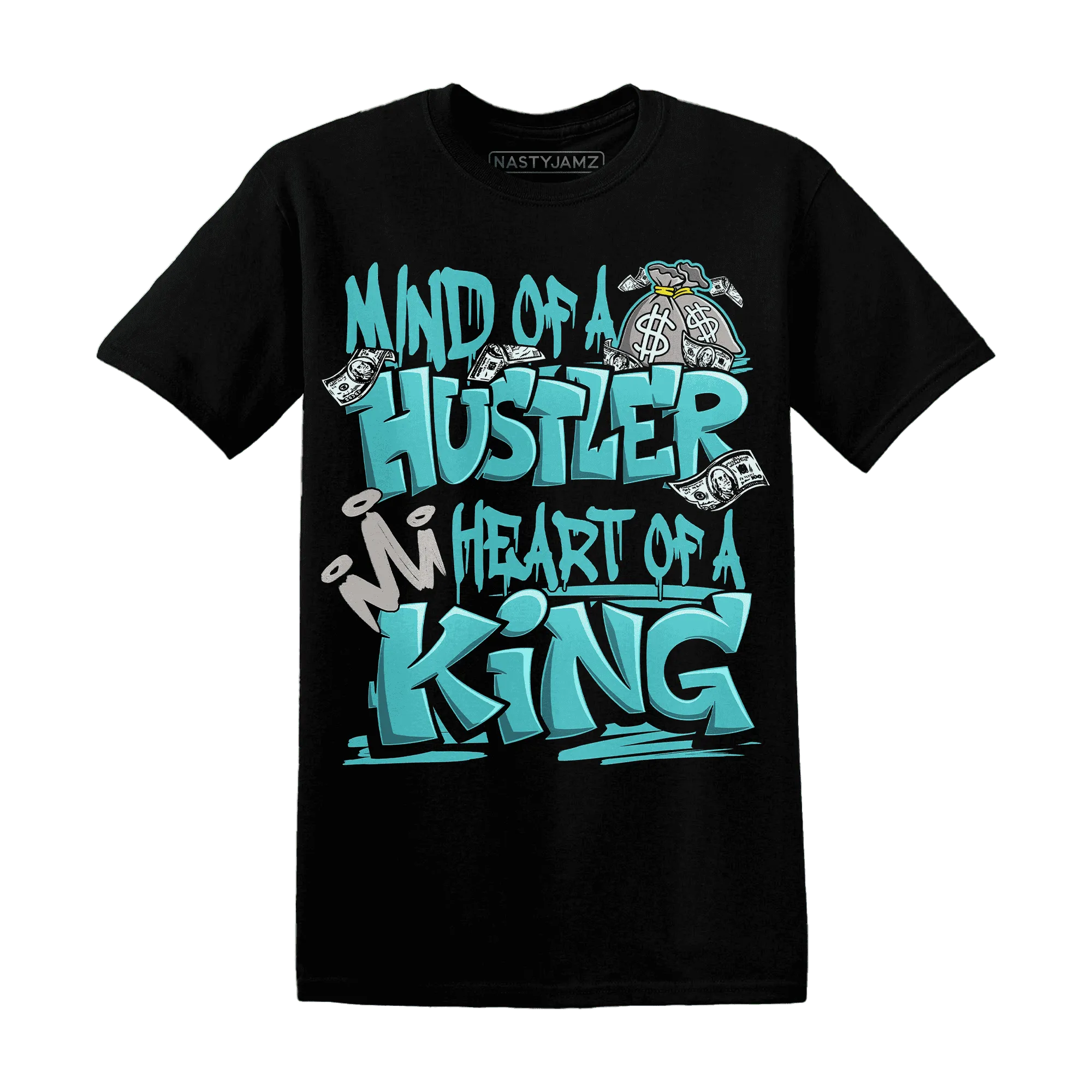 NastyJamz-NBL-Cyan-Burst-9060-T-Shirt-Match-Hustler-Heart-King