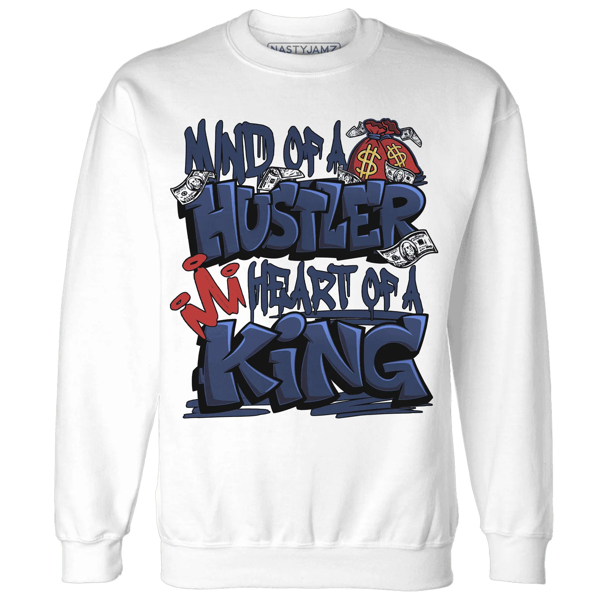 VaporMax-Air-Plus-Midnight-Navy-Gold-Black-NastyJamz-Sweatshirt-Match-Hustler-Heart-King
