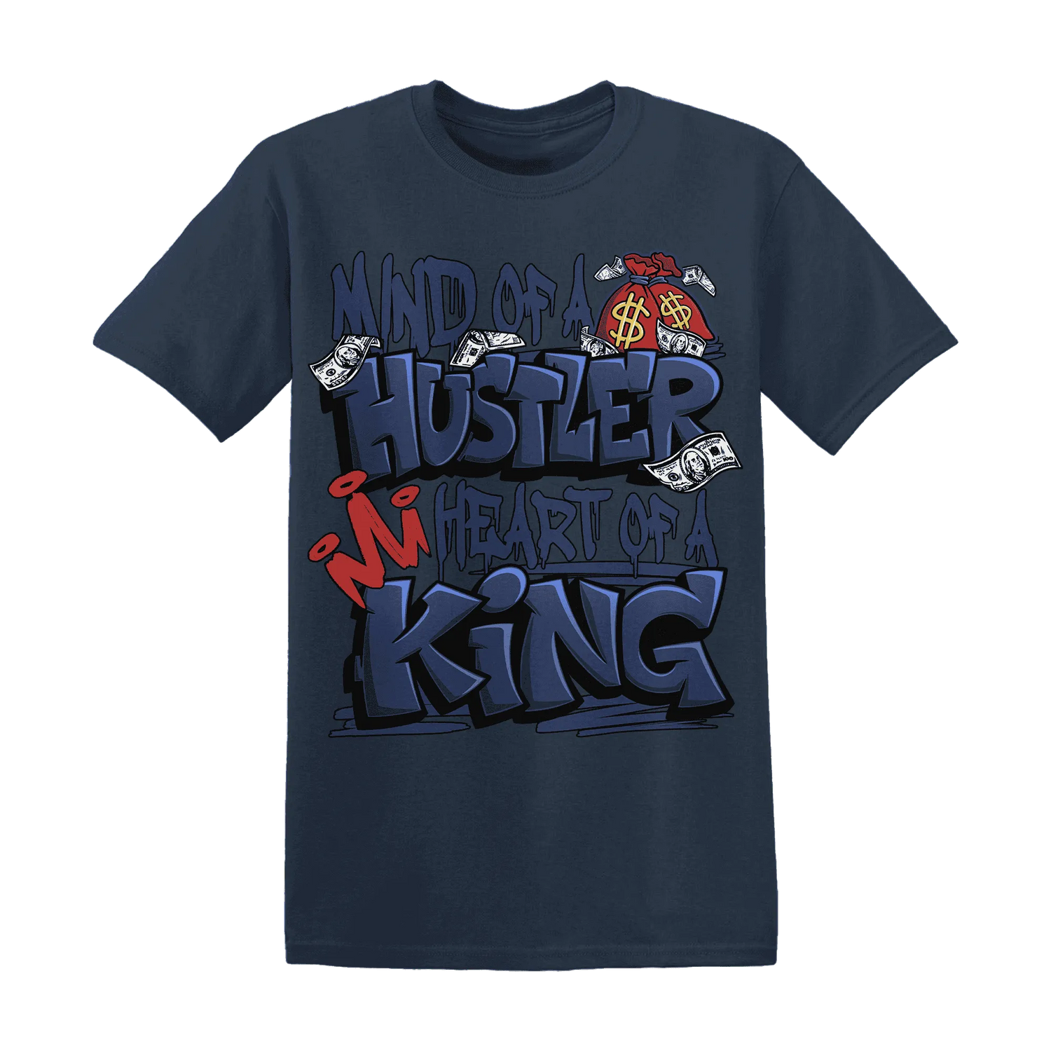 VaporMax-Air-Plus-Midnight-Navy-Gold-Black-NastyJamz-T-Shirt-Match-Hustler-Heart-King