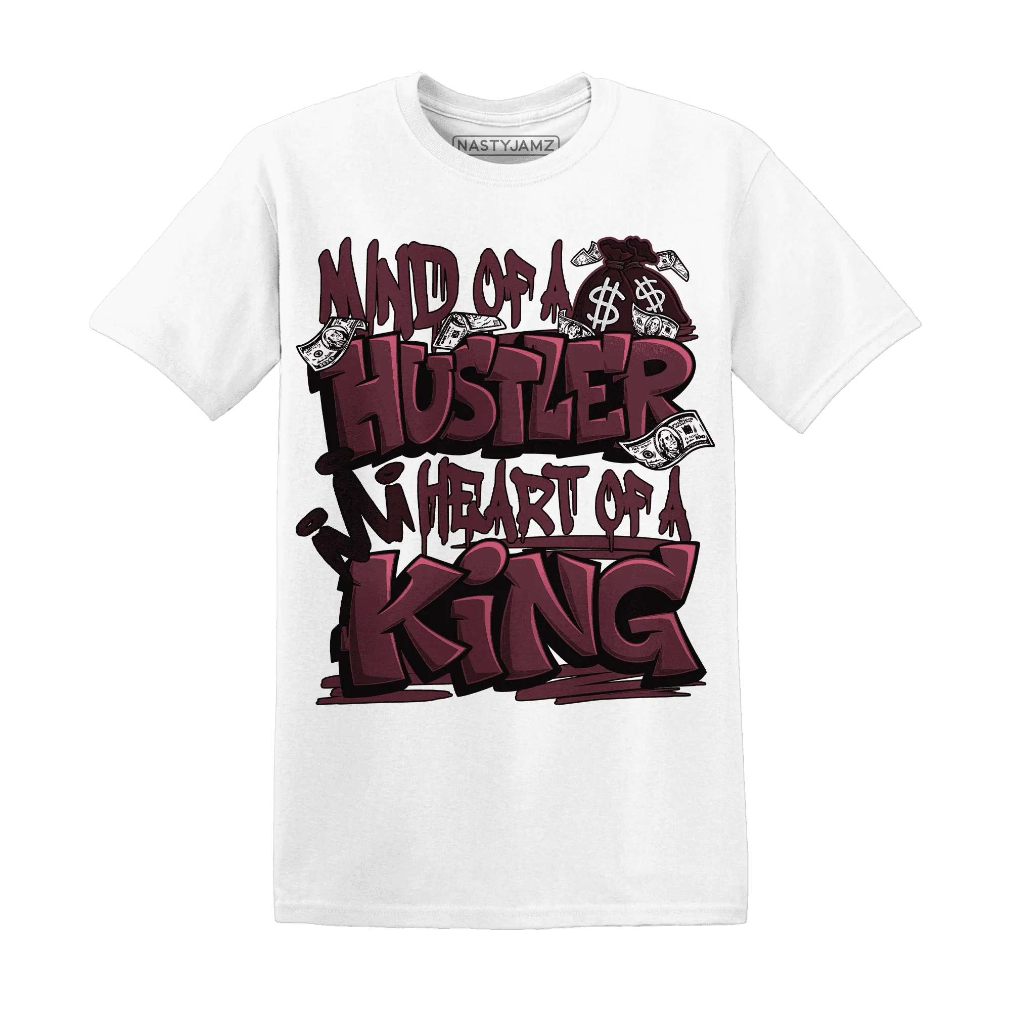NastyJamz-VaporMax-Night-Maron-Burgundy-T-Shirt-Match-Hustler-Heart-King