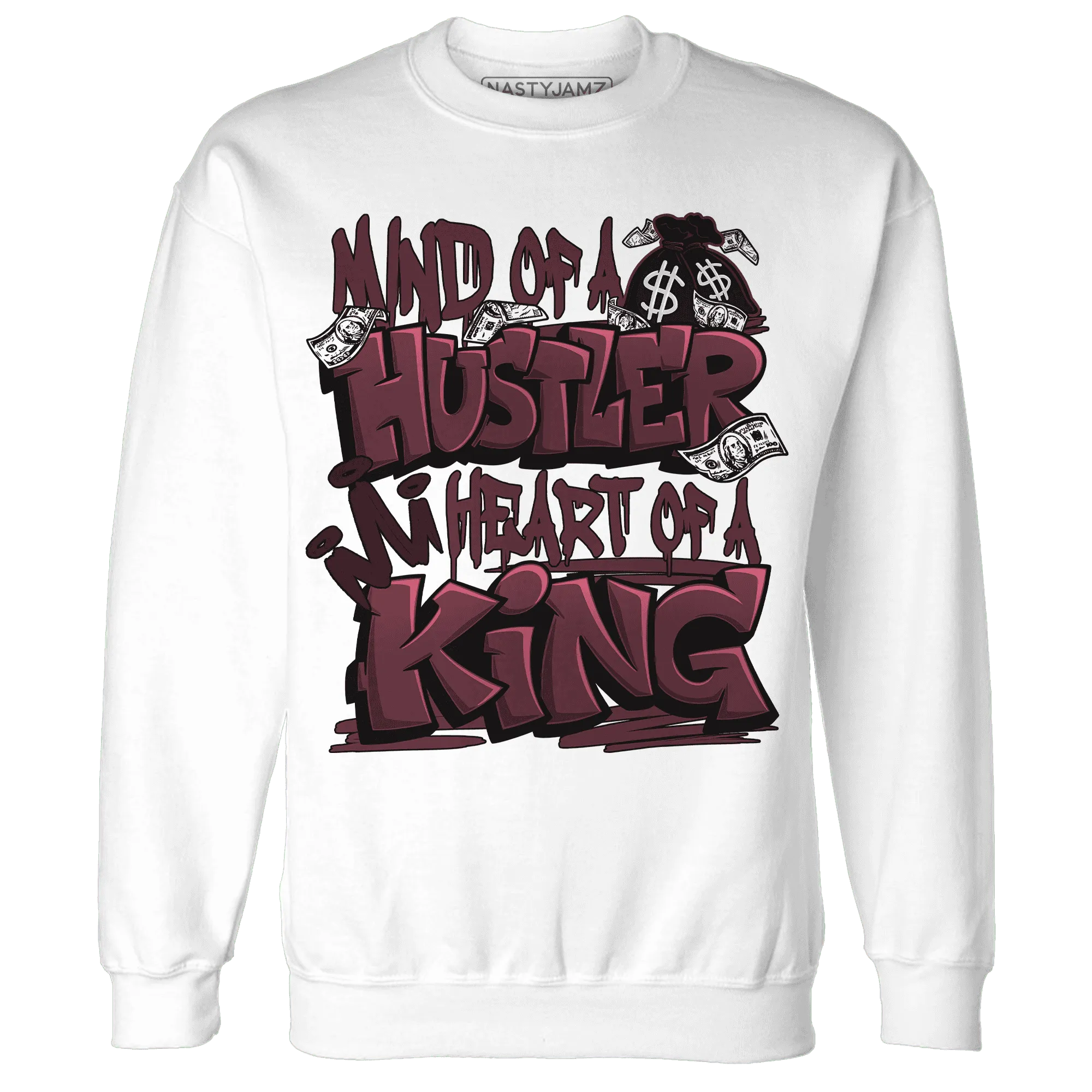 NastyJamz-VaporMax-Night-Maron-Burgundy-Sweatshirt-Match-Hustler-Heart-King