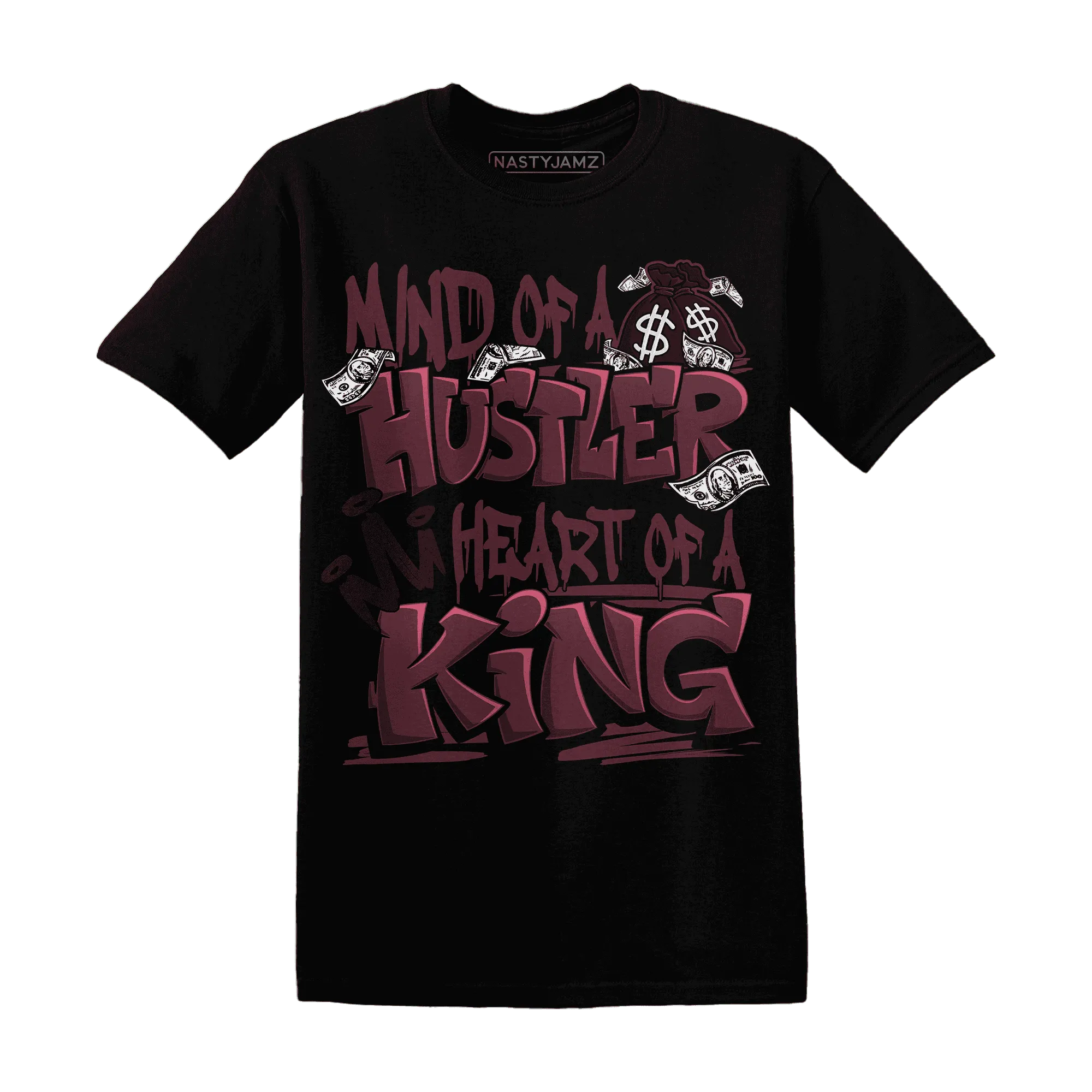 NastyJamz-VaporMax-Night-Maron-Burgundy-T-Shirt-Match-Hustler-Heart-King