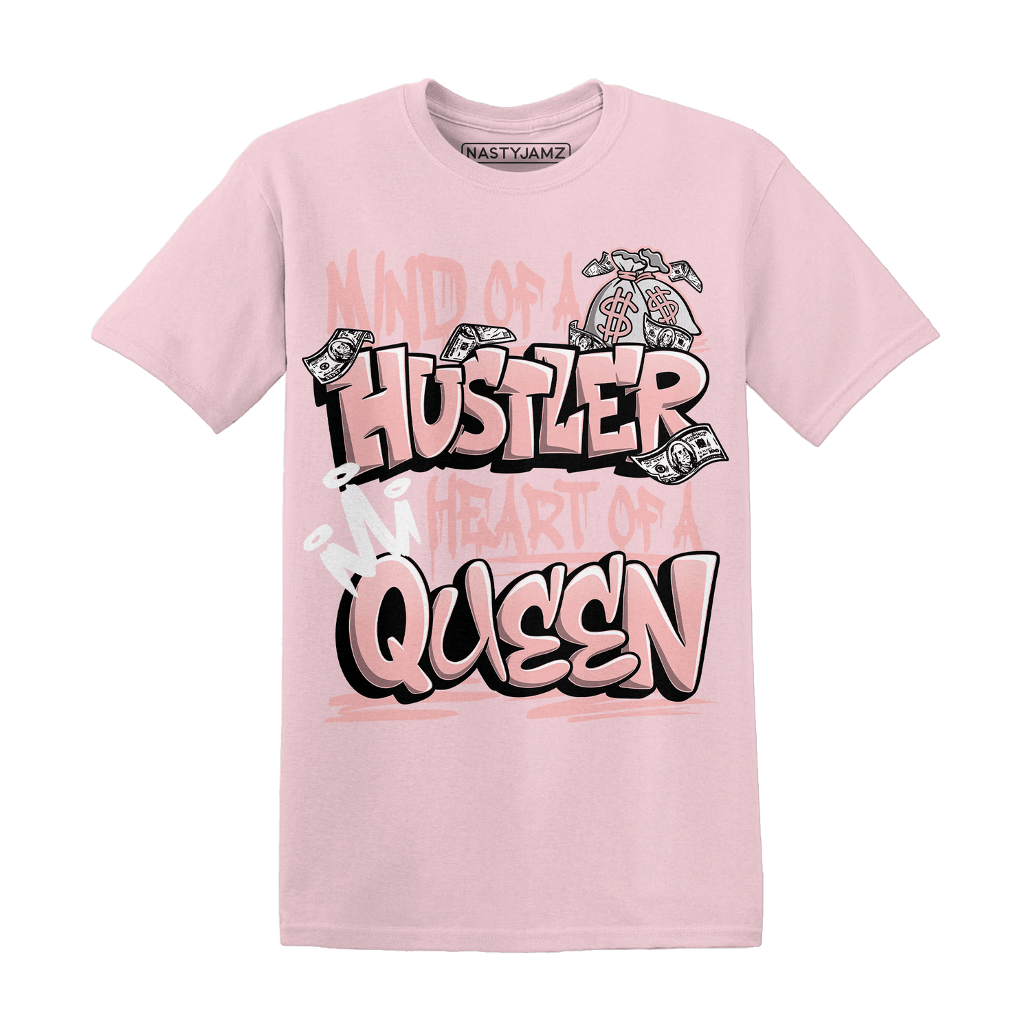 Low Legend Pink 11s T Shirt Match Hustler Heart Queen - NastyJamz