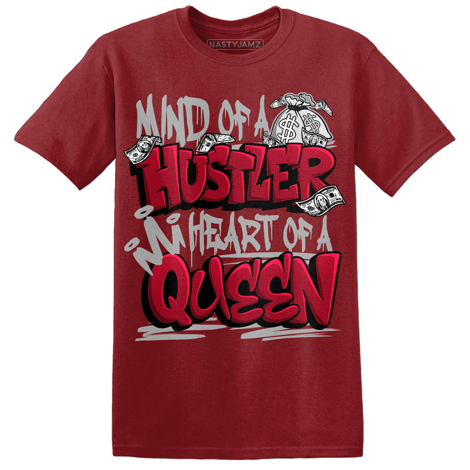 Retro Red Taxi 12s T Shirt Match Hustler Heart Queen - NastyJamz