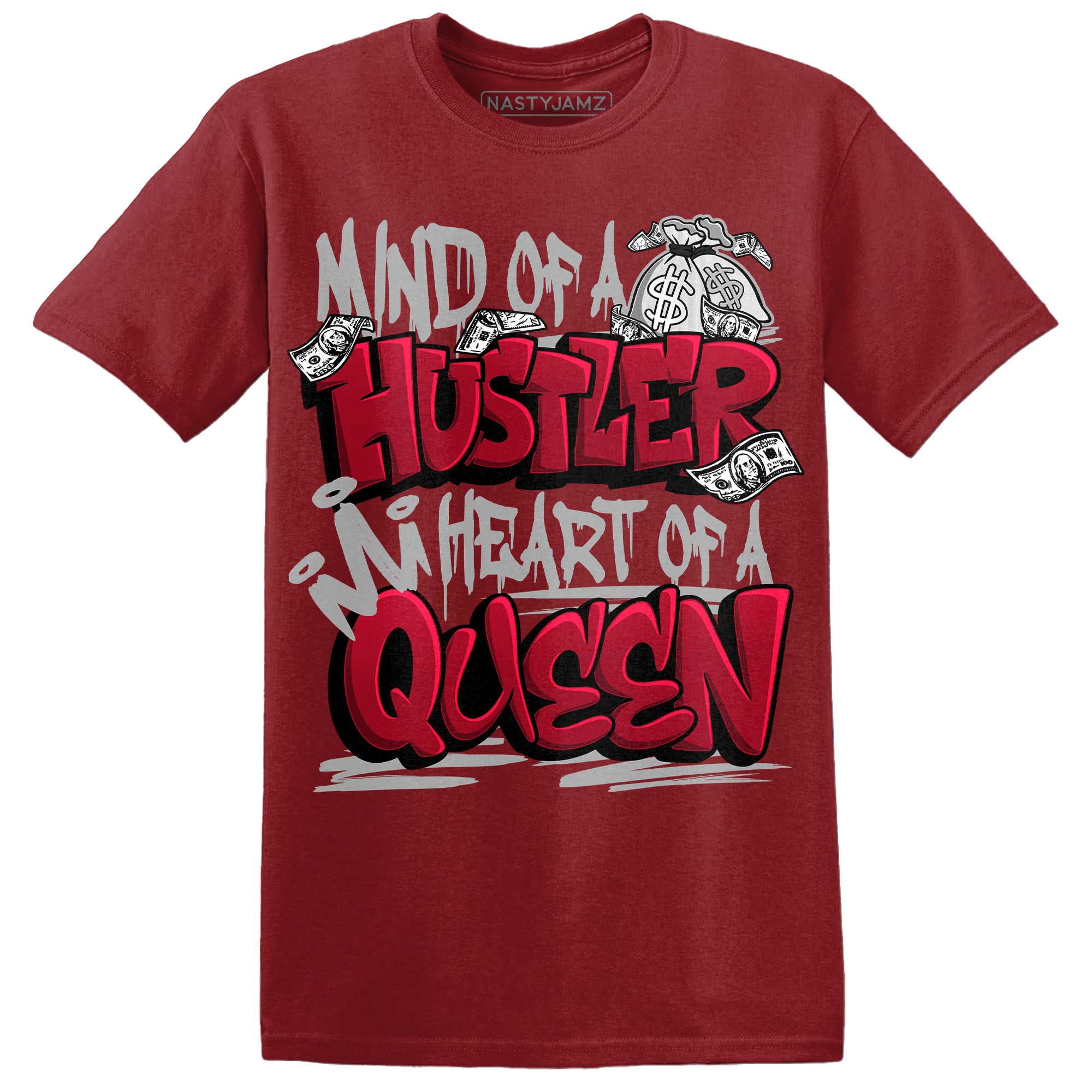 Retro Red Taxi 12s T Shirt Match Hustler Heart Queen - NastyJamz