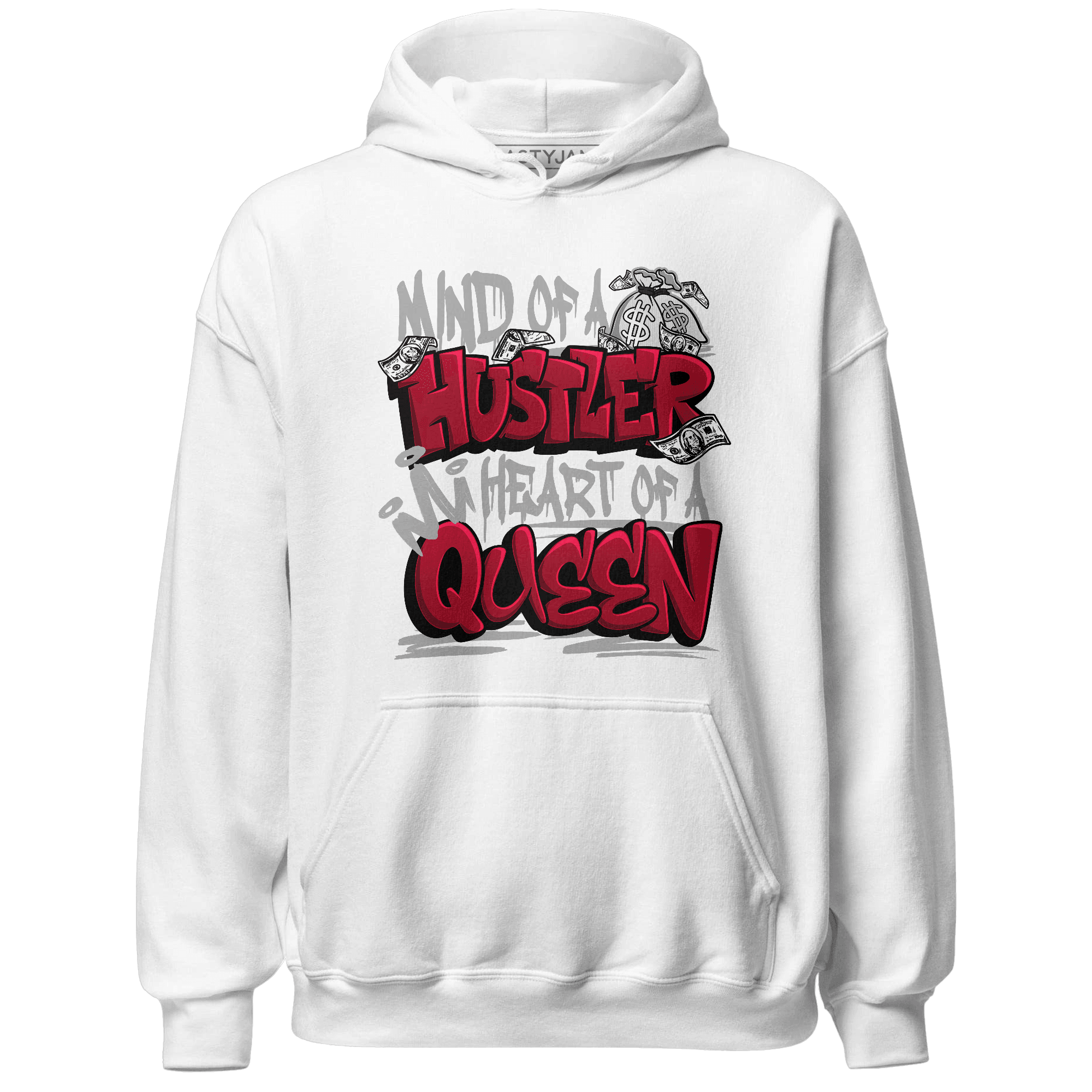 Retro Red Taxi 12s Hoodie Match Hustler Heart Queen - NastyJamz