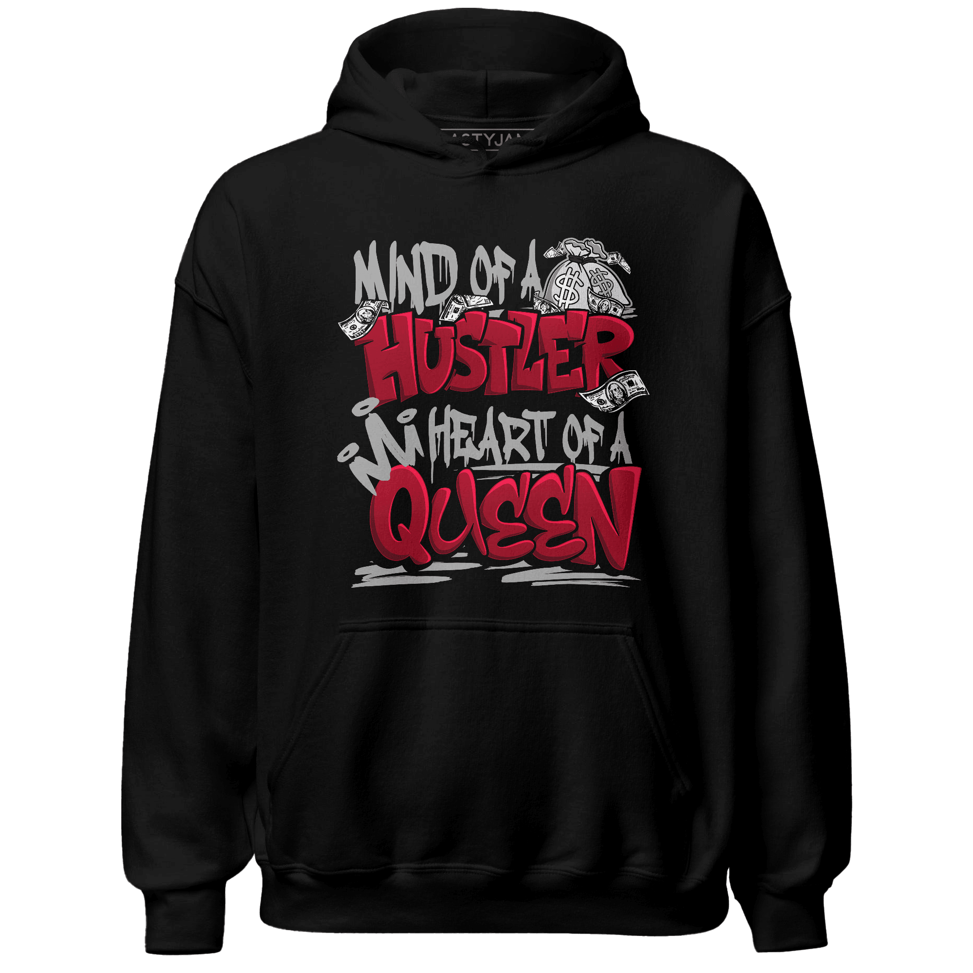 Retro Red Taxi 12s Hoodie Match Hustler Heart Queen - NastyJamz